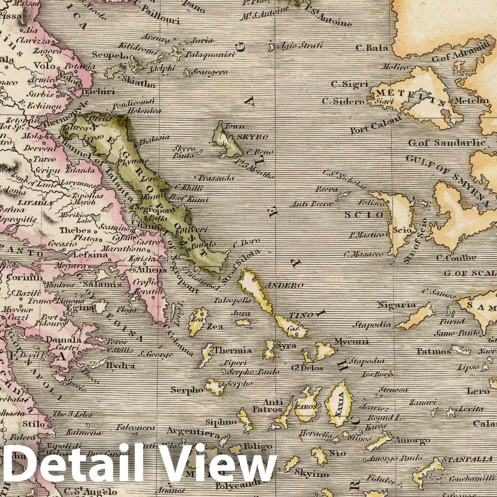 Historic Map : 1817 Greece - Vintage Wall Art