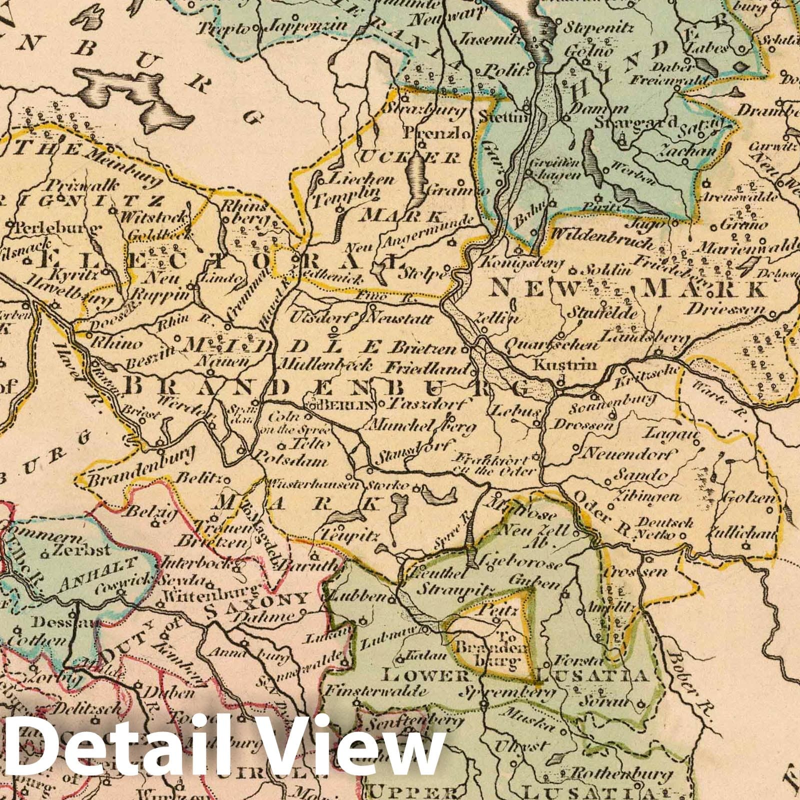 Historic Map : 1794 Upper Saxony with the Marquistate of Lusatia. v1 - Vintage Wall Art