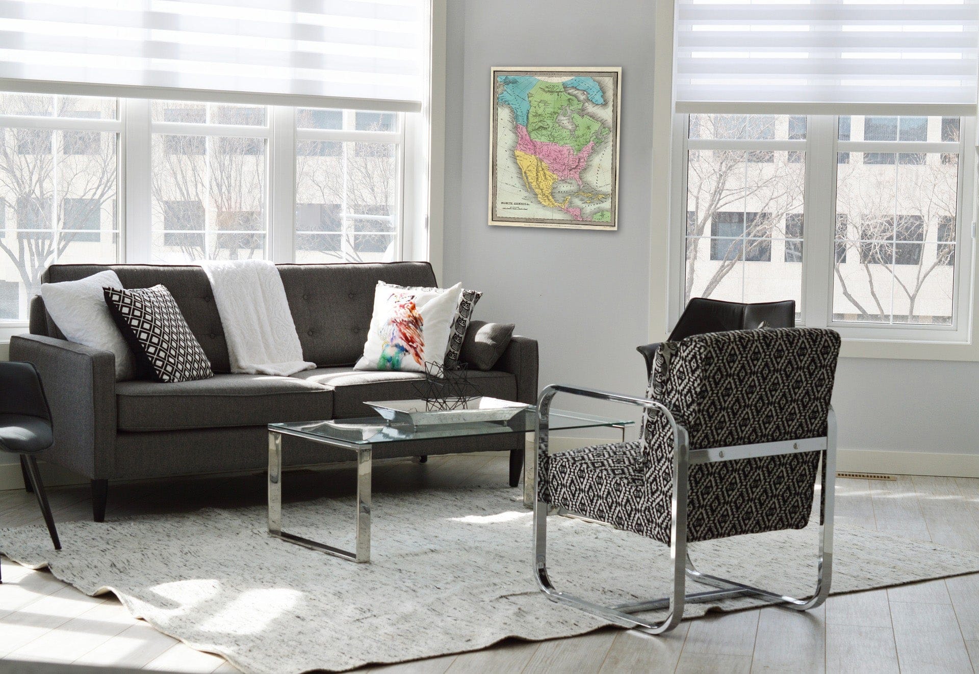 Historic Wall Map : 1835 North America. - Vintage Wall Art