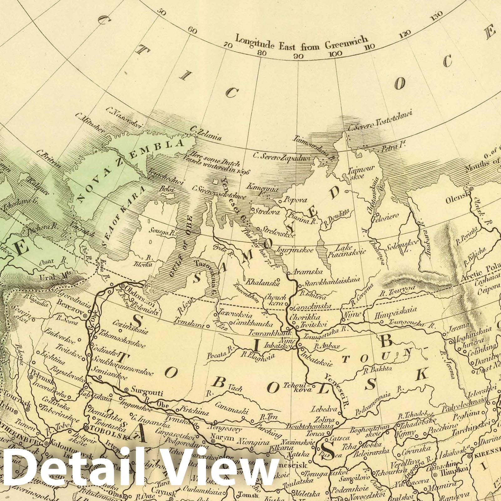 Historic Map : 1848 Russian Empire. - Vintage Wall Art