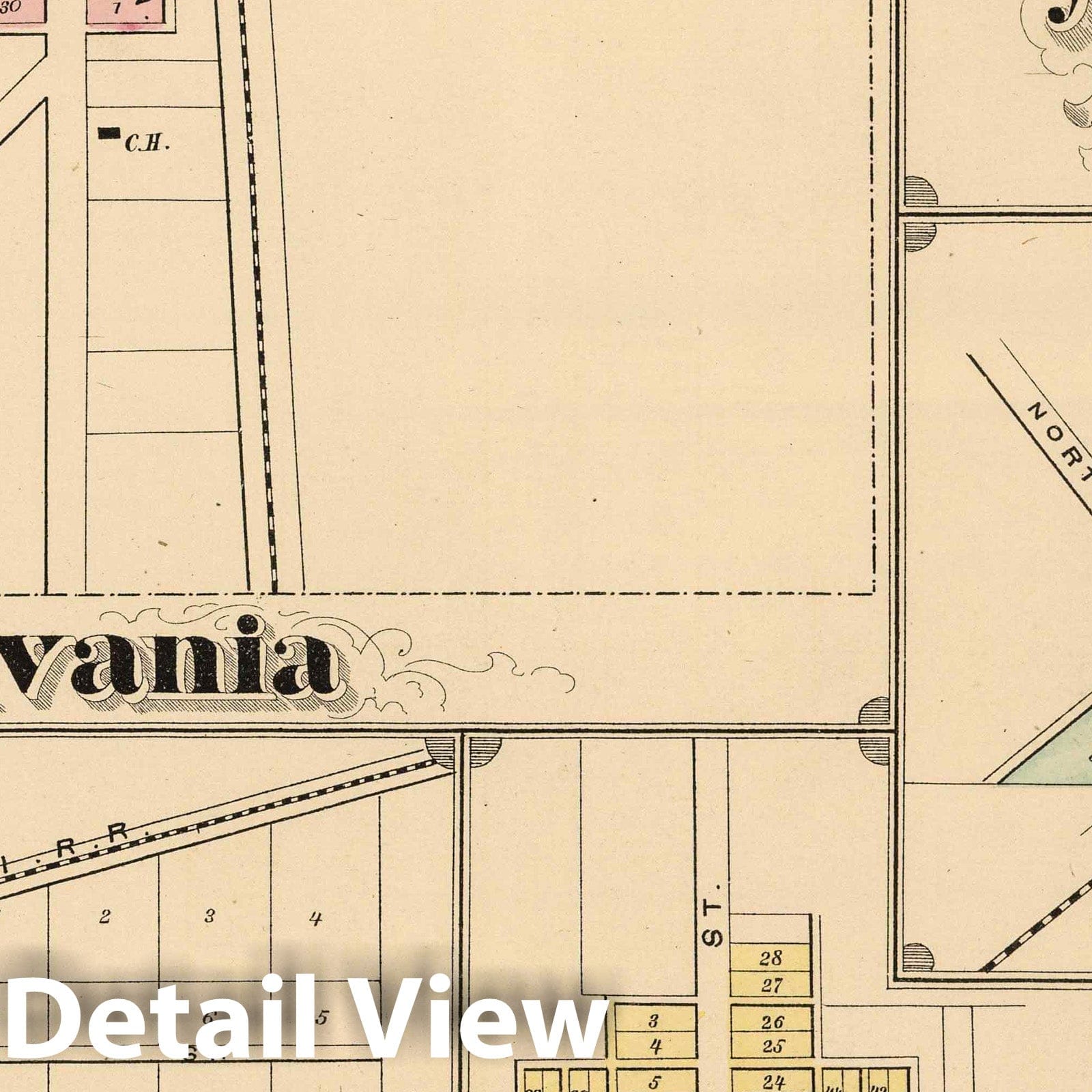 Historic Map : 1875 Rushsylvania, Ridgeway, Middleburg, Harper, West Mansfield, and Pickelltown, Logan County, Ohio. - Vintage Wall Art
