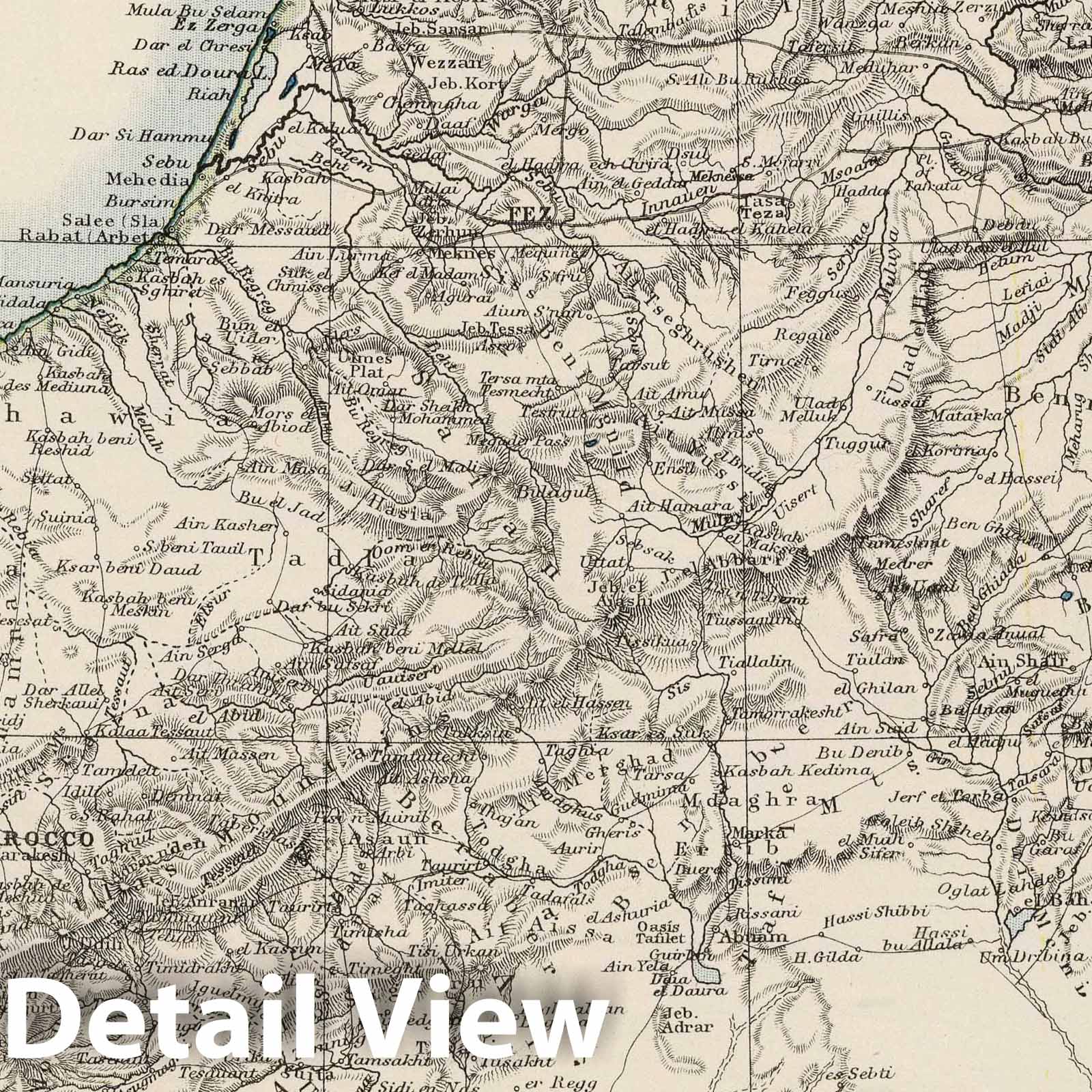 Historic Map : Morocco, 1906 Marocco (Morocco). , Vintage Wall Art