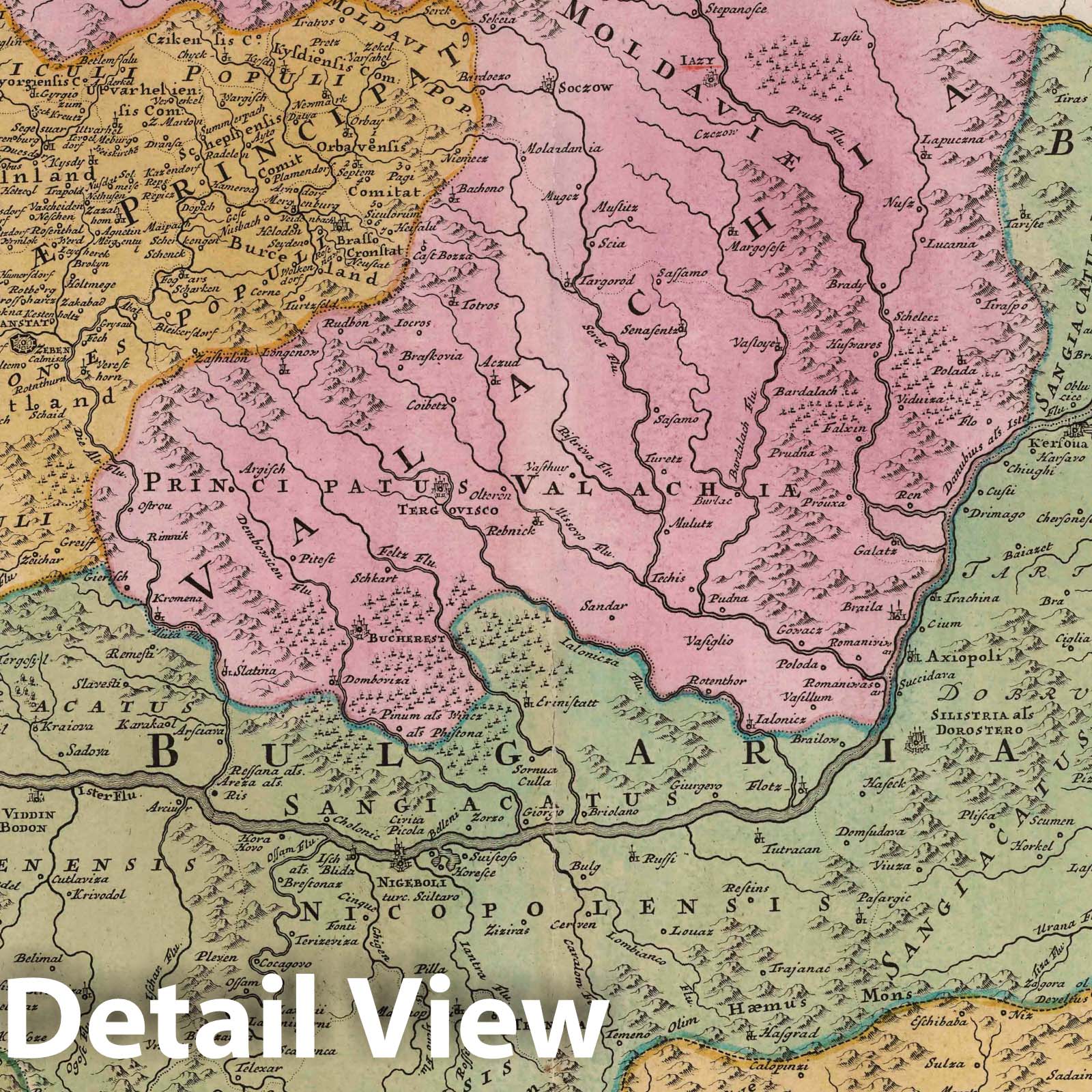 Historic Map : Bulgaria, 1788 Danubii Fluminis, Pars Infima. , Vintage Wall Art