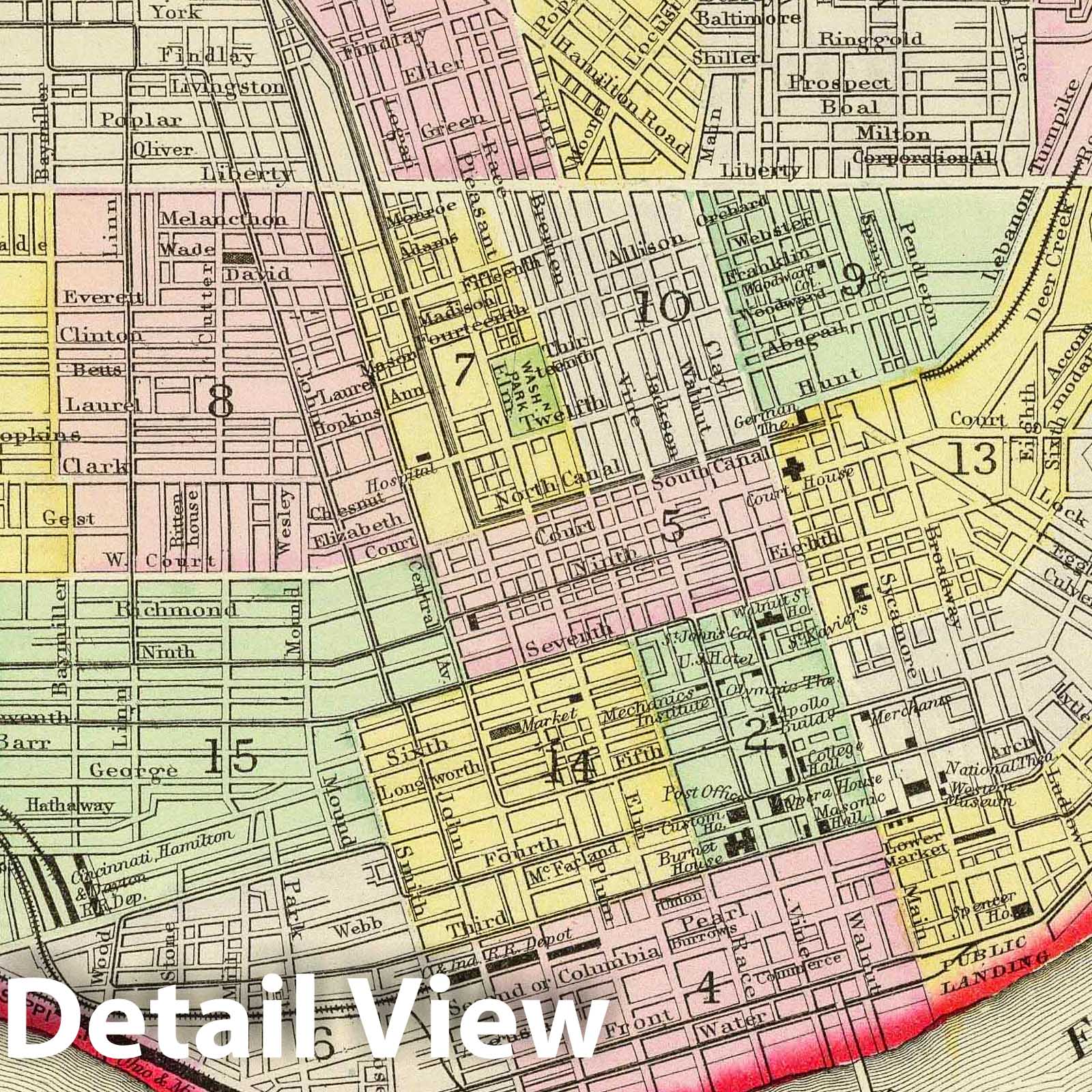 Historic Map : 1890 Cincinnati. - Vintage Wall Art