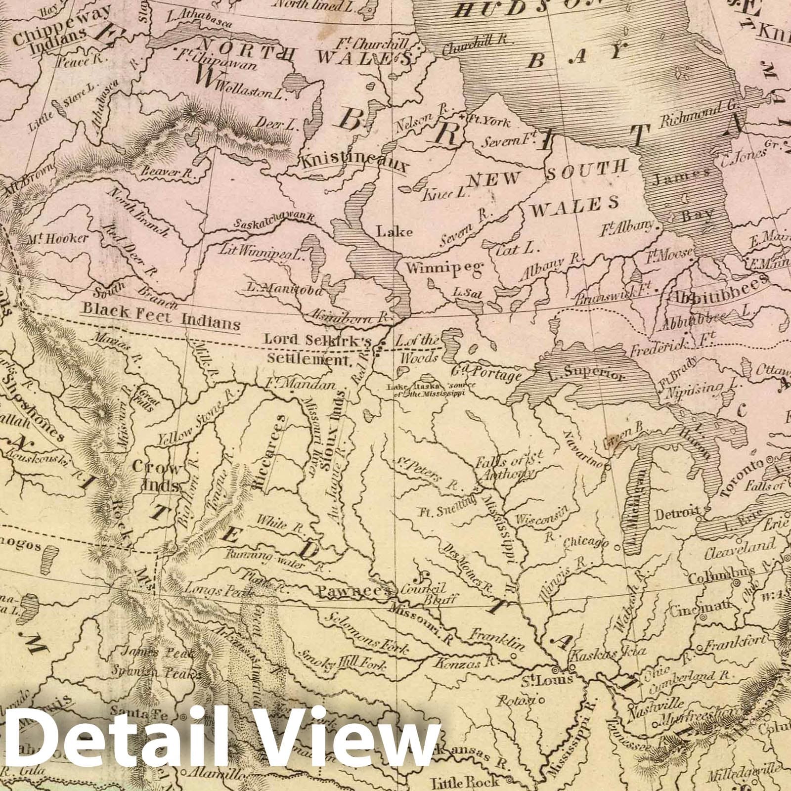 Historic Map : 1848 North America. v2 - Vintage Wall Art