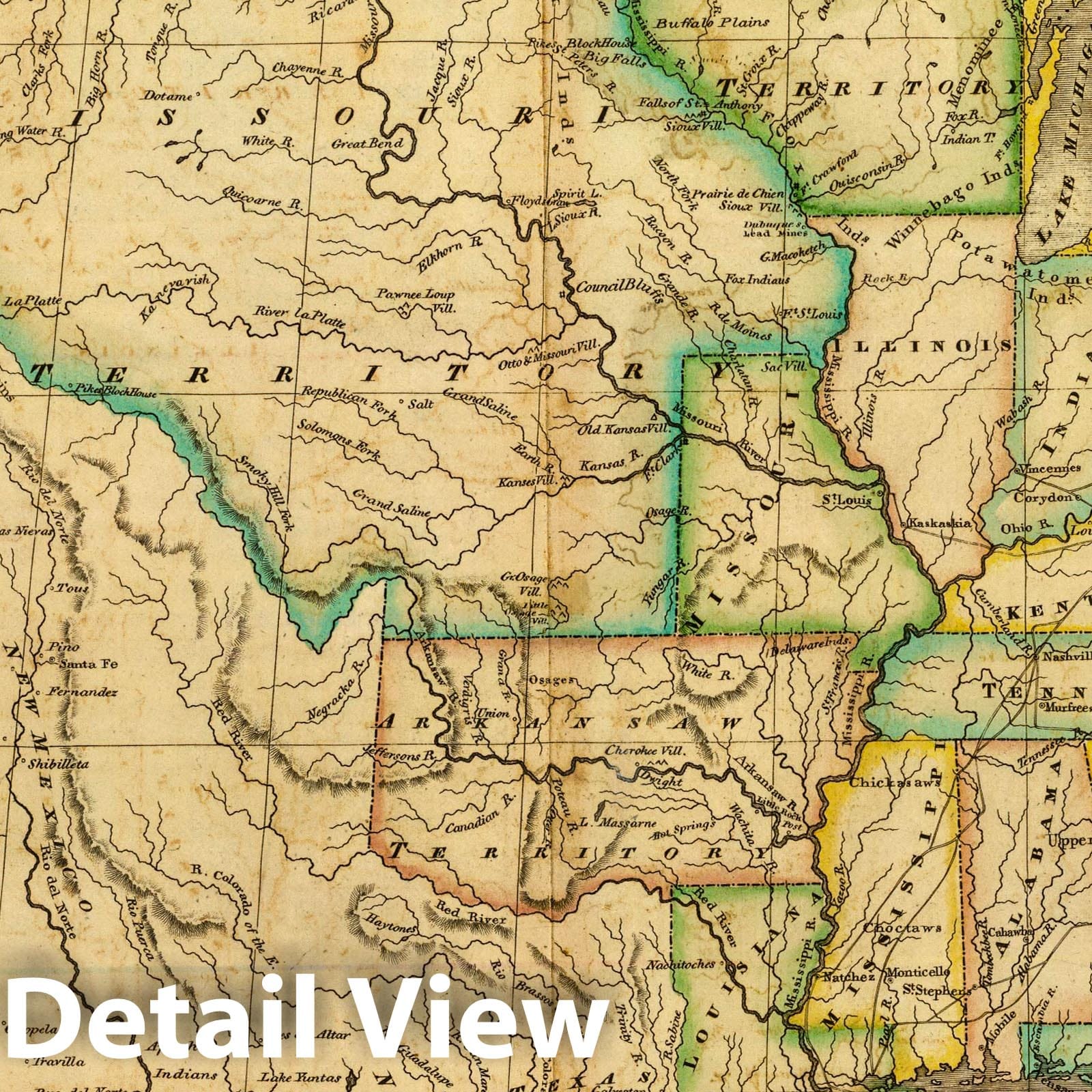 Historic Map : National Atlas - 1823 United States. - Vintage Wall Art