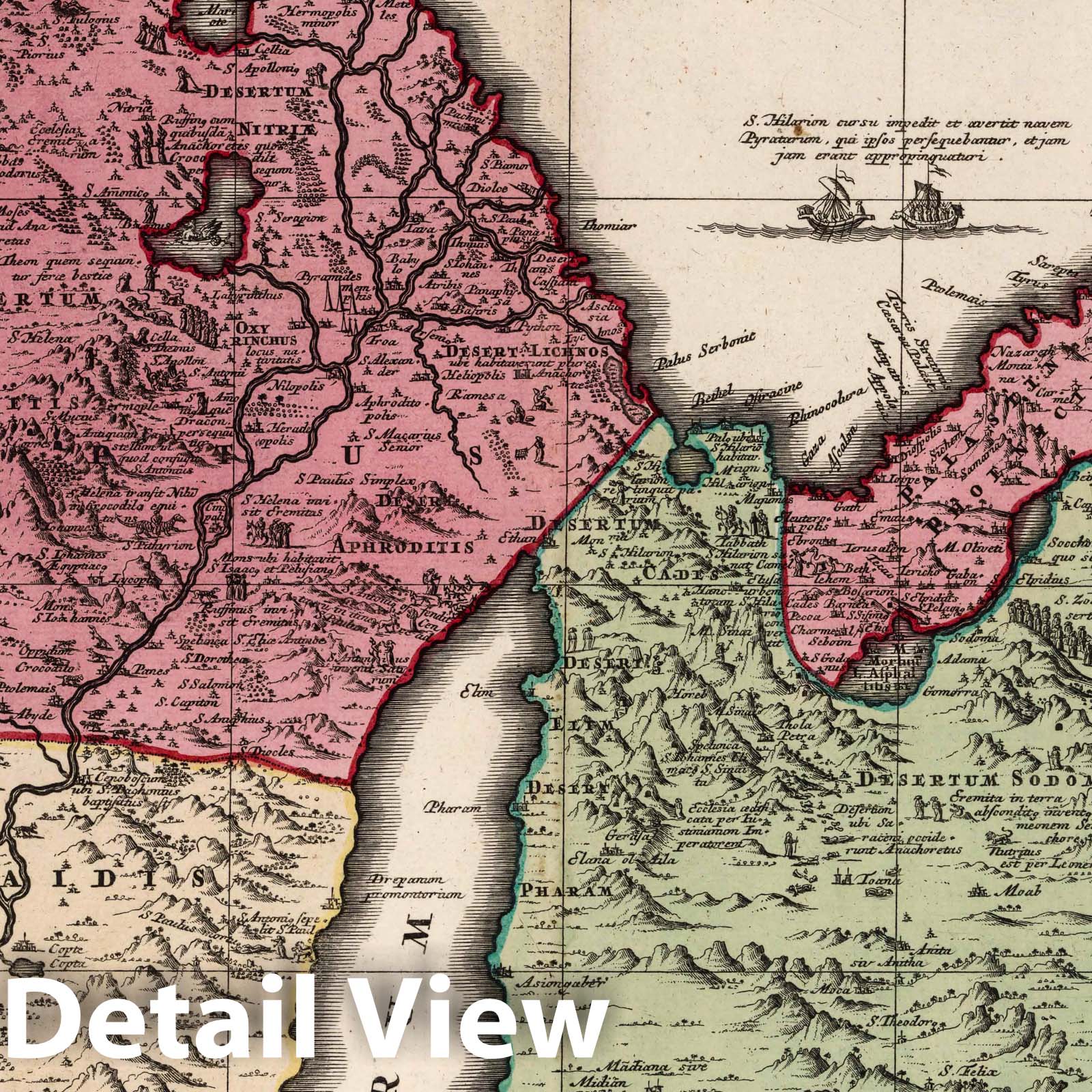 Historic Map : Egypt, Cyprus 1788 Deserta Egypti, Theraides Arabiae Syriae. , Vintage Wall Art