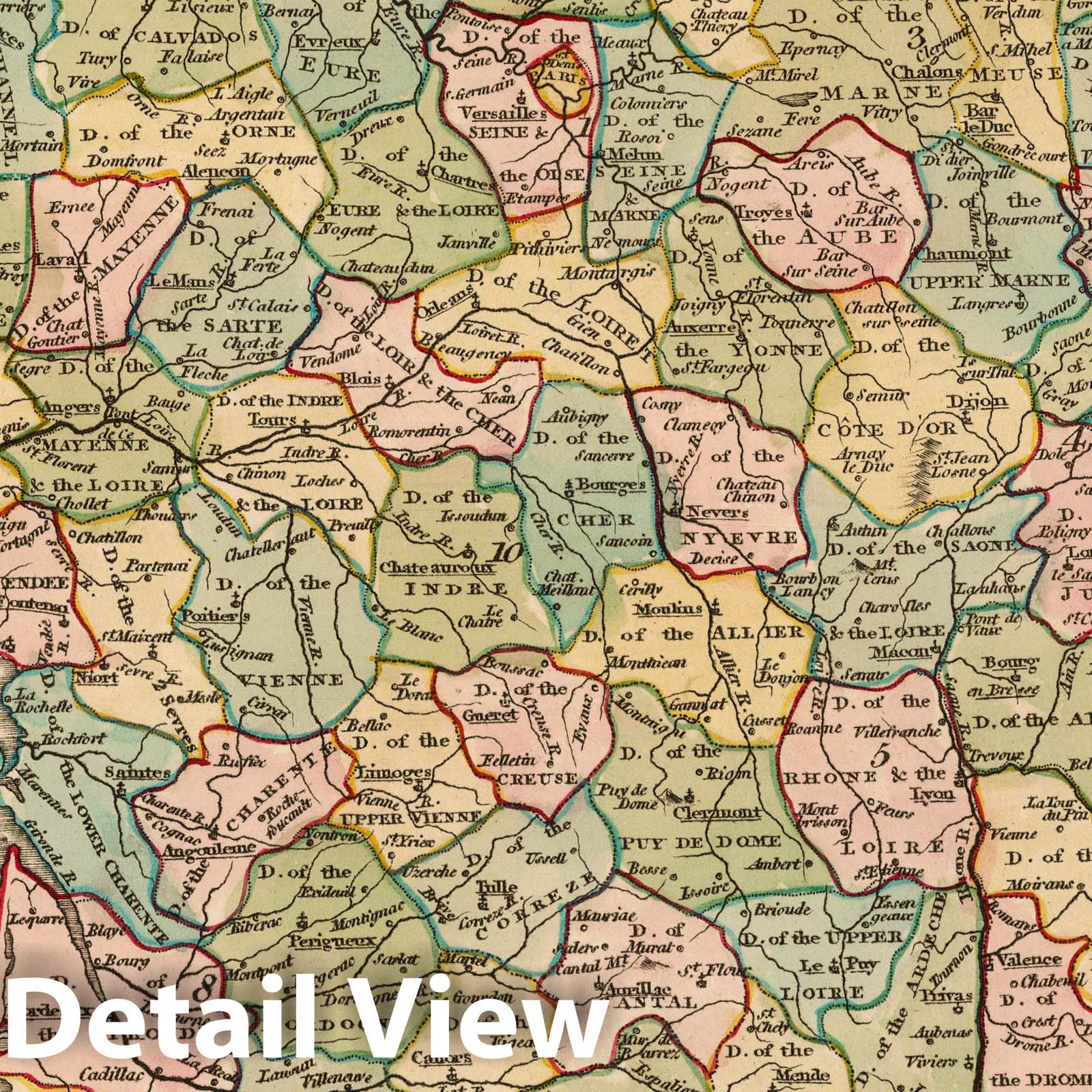 Historic Map : 1805 France. v2 - Vintage Wall Art