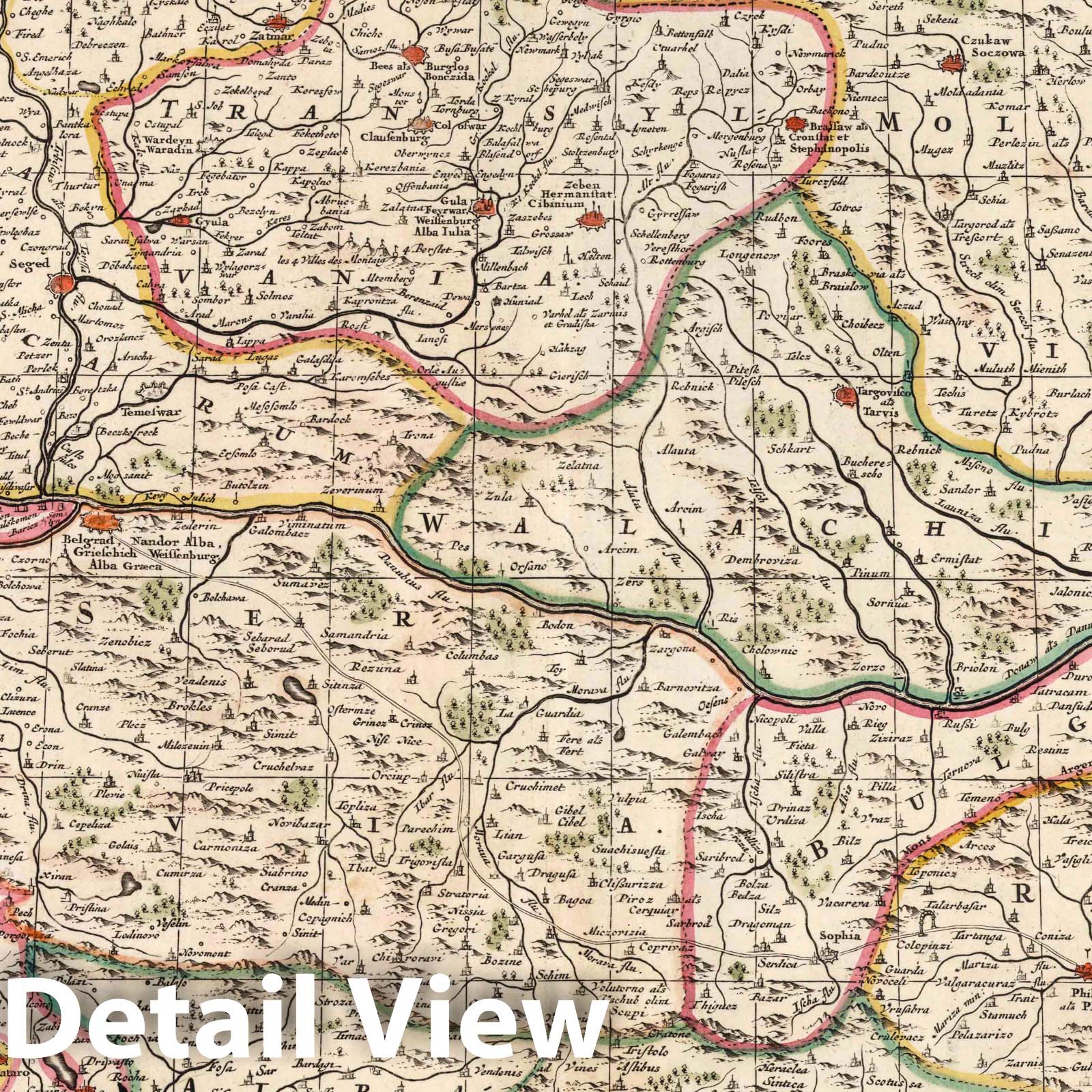 Historic Map : Bulgaria, 1682 Nova totius Hungariae,, Vintage Wall Art