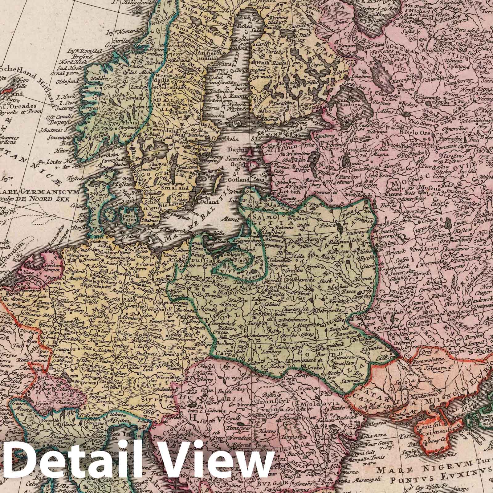Historic Map : 1743 Europa. - Vintage Wall Art