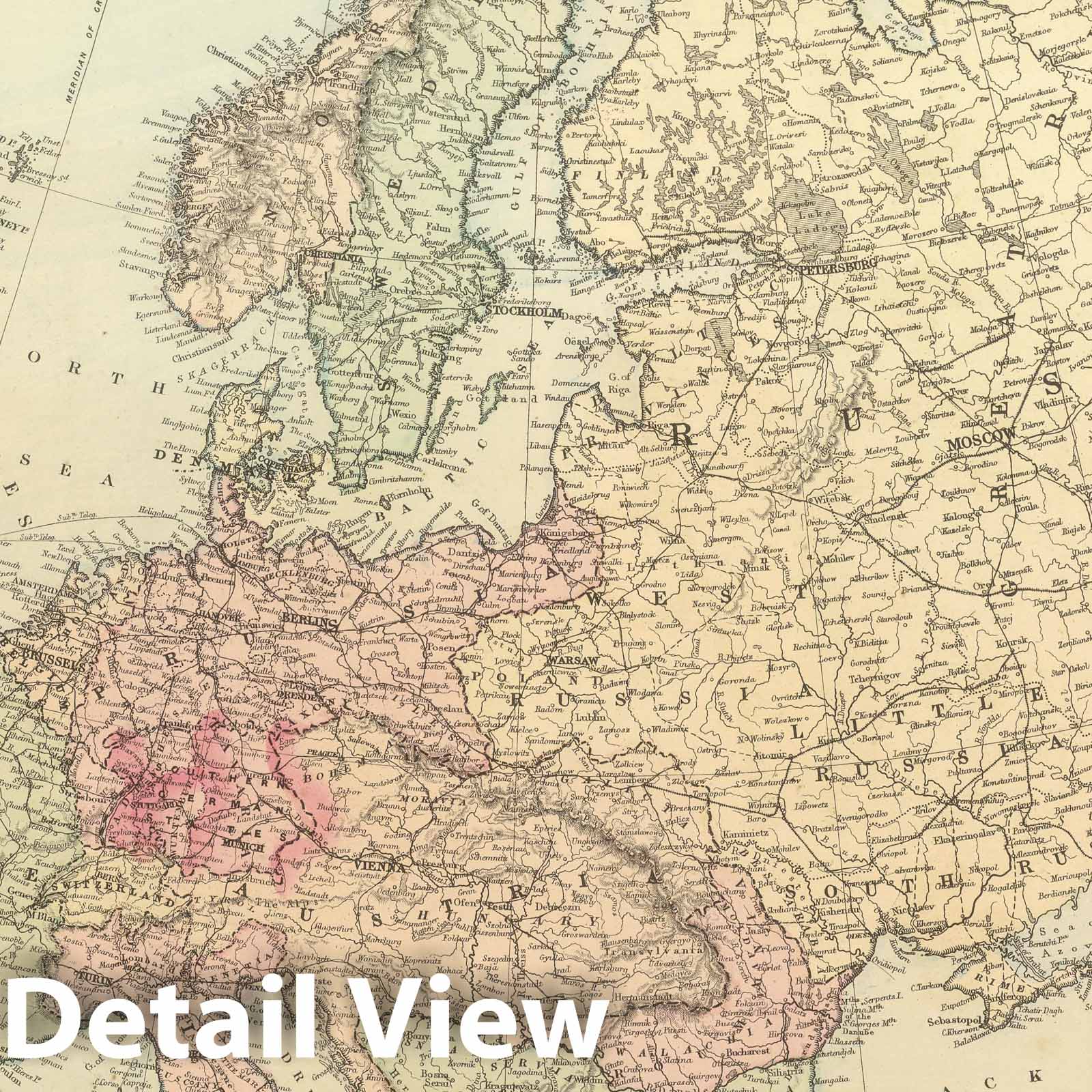 Historic Wall Map : Commercial Reference Book - 1875 Europe. - Vintage Wall Art