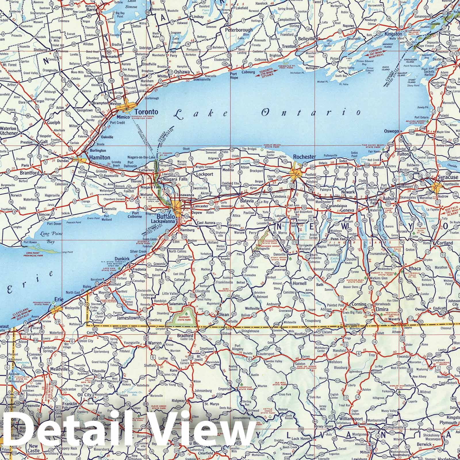 Historic Map : National Atlas - 1956 Shell Sectional Map No. 2 - North Atlantic States. - Vintage Wall Art