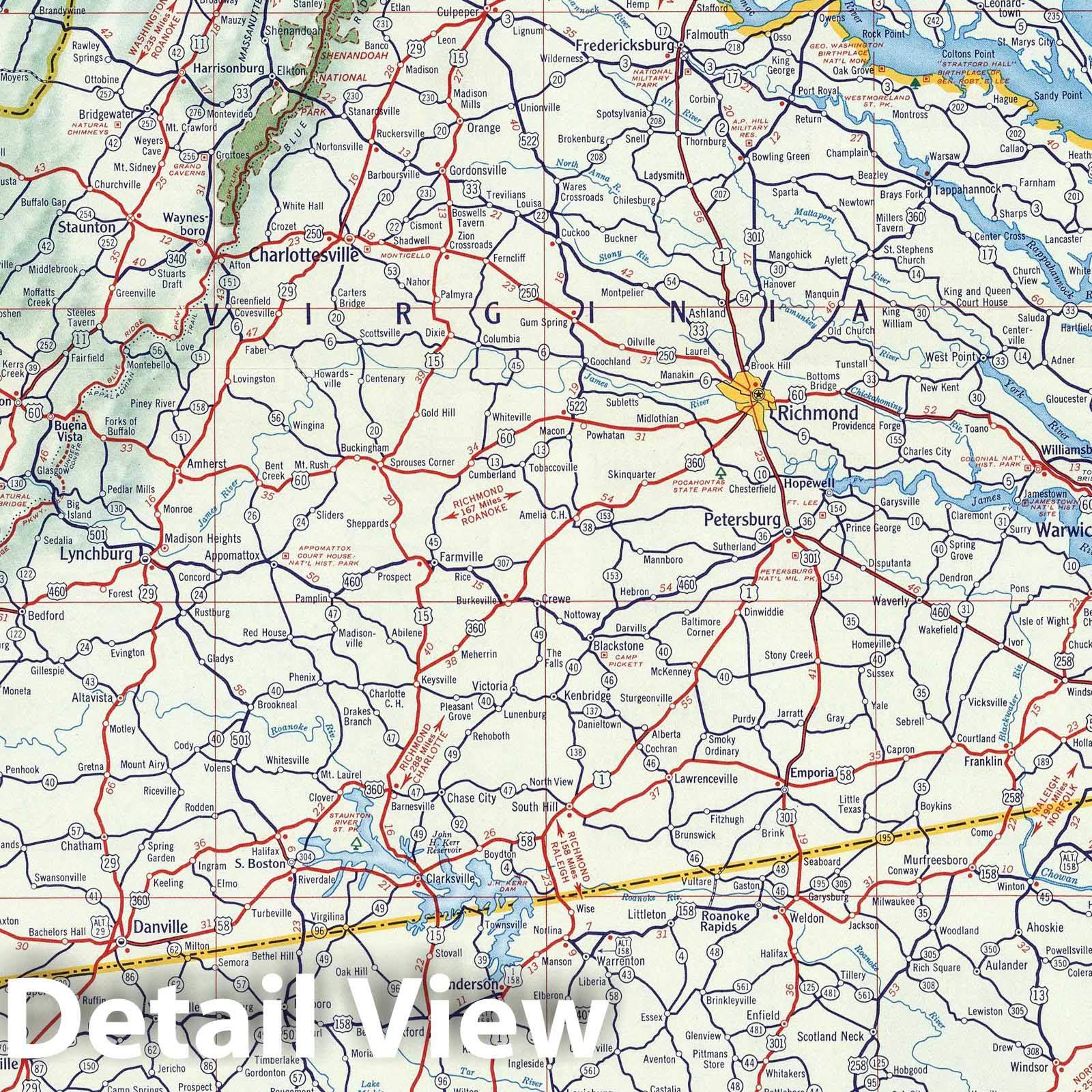 Historic Map : National Atlas - 1956 Shell Sectional Map No. 3 - Middle Atlantic States. - Vintage Wall Art