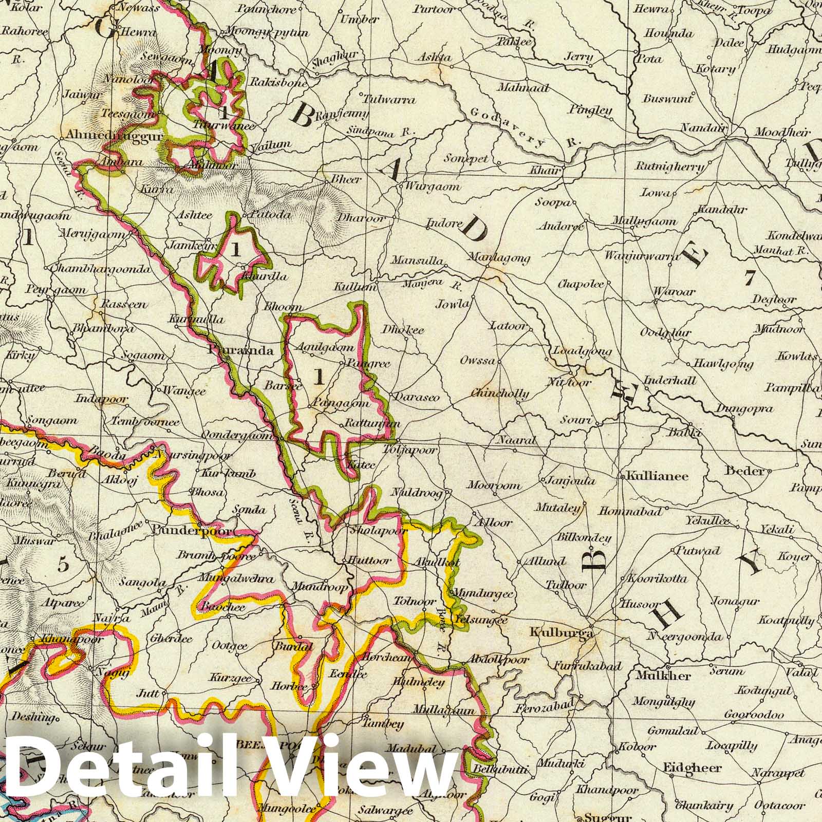Historic Map : 1832 India III Bombay Presidency : Vintage Wall Art