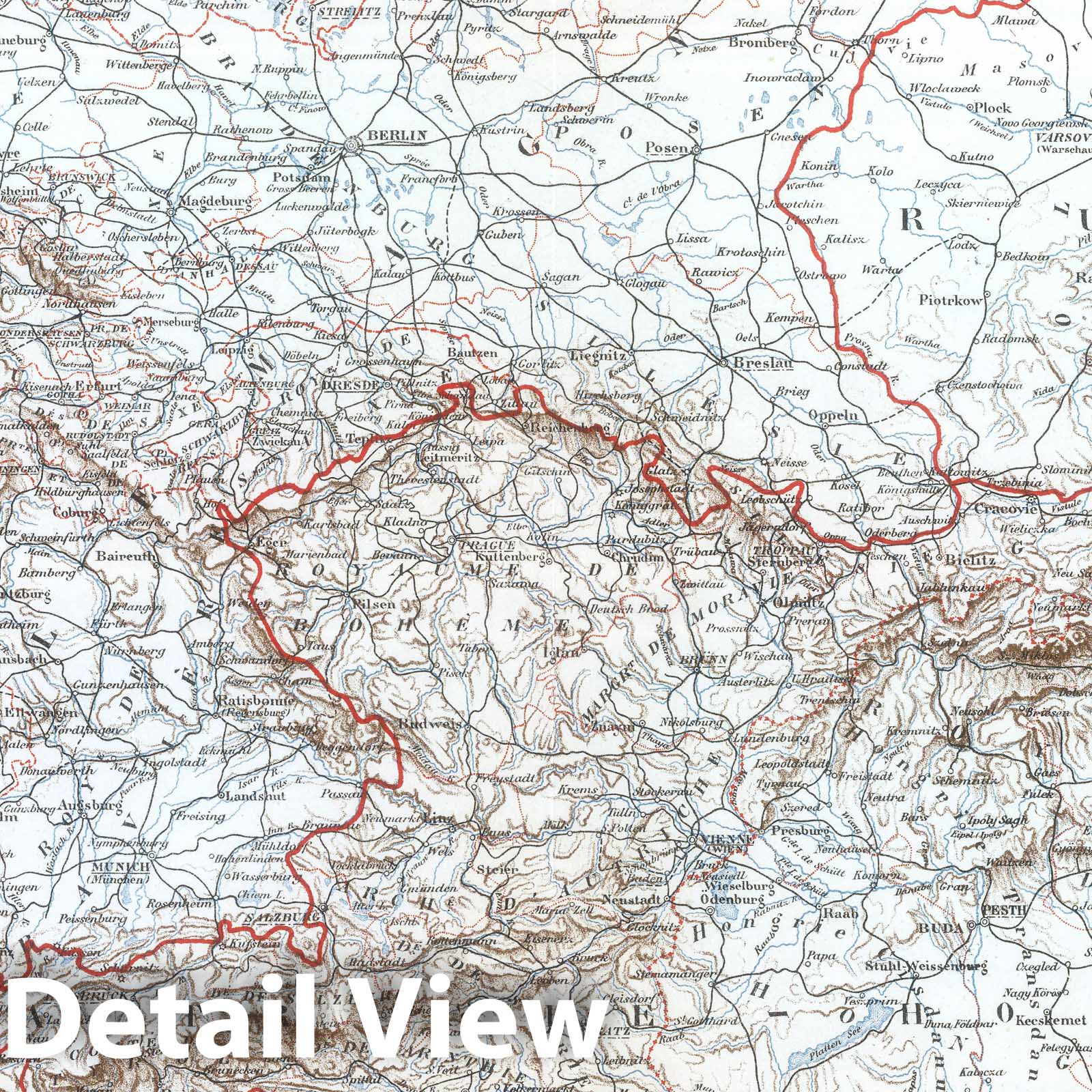 Historic Map : 1882 Carte Politique de L'Europe Centrale. - Vintage Wall Art