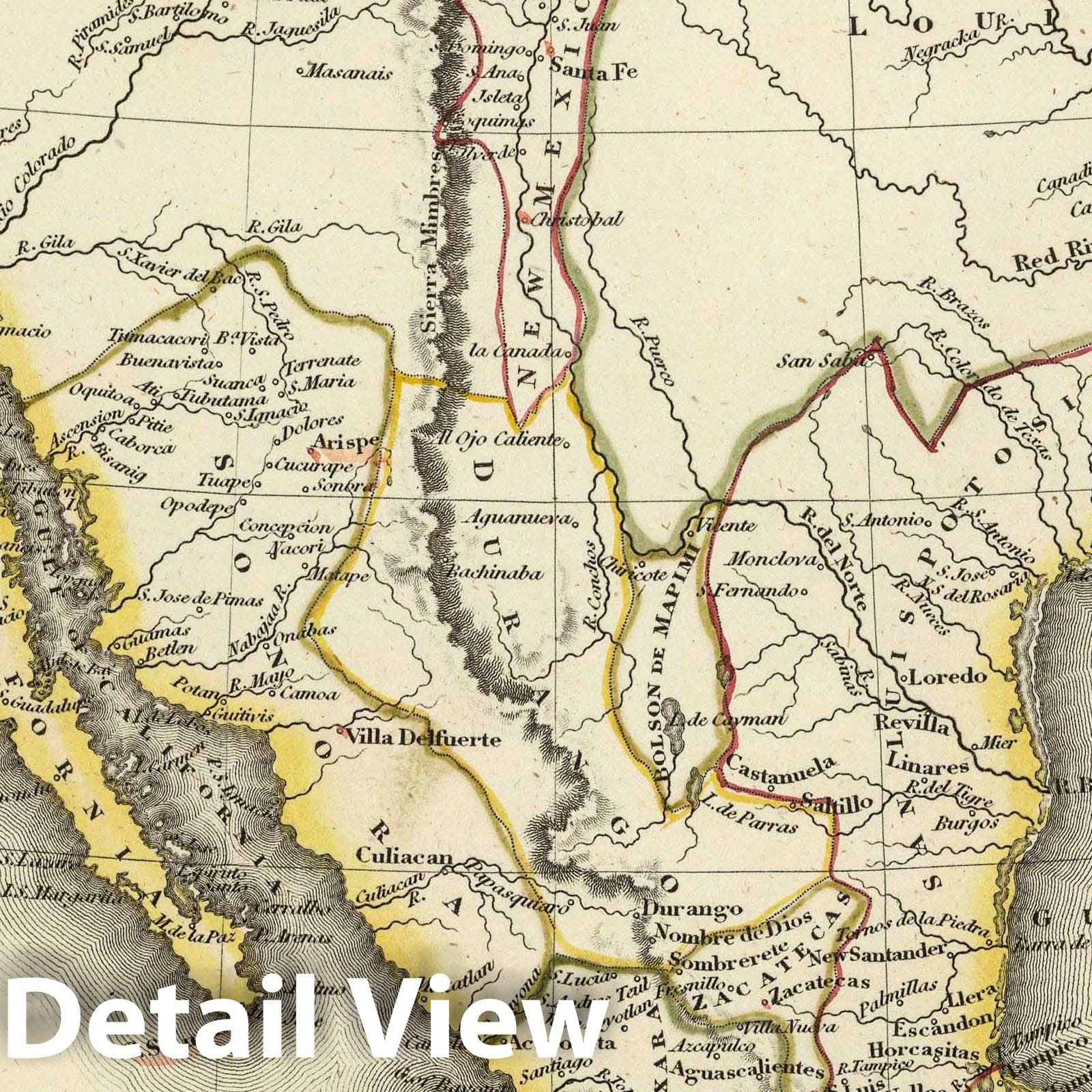 Historic Map : 1817 Mexico - Vintage Wall Art