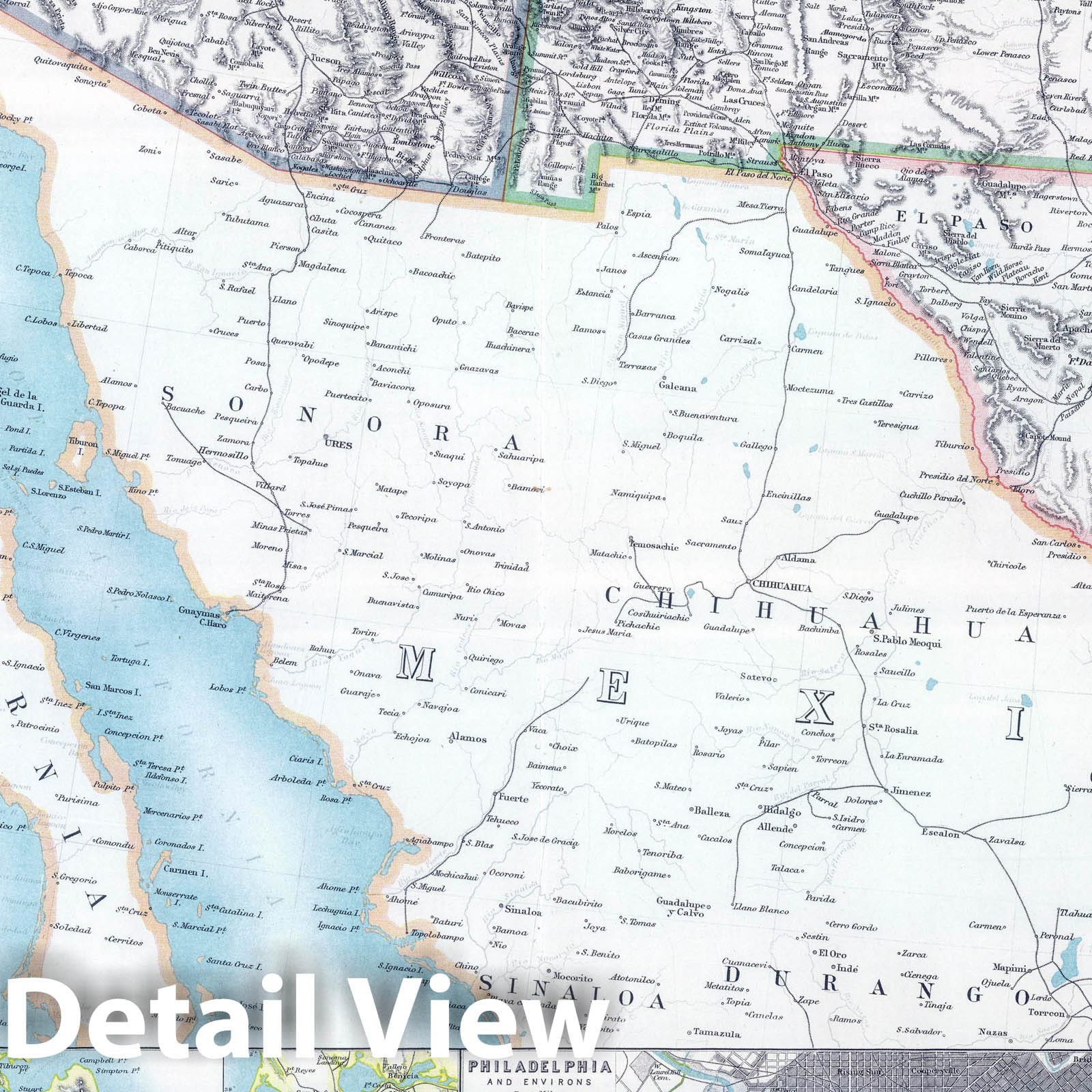 Historic Map : 1912 United States of North America (South West Sheet). - Vintage Wall Art