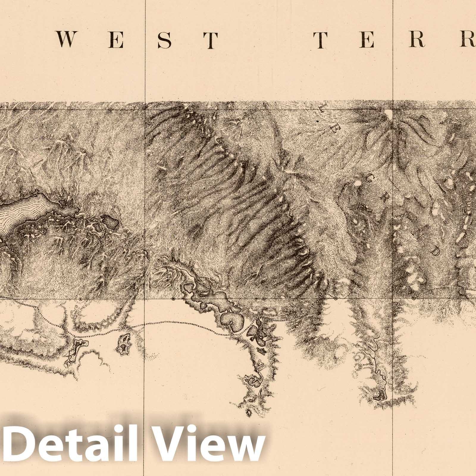 Historic Map : Exploration Book - 1878 Joint Map No. XIII. United States Northern Boundary Commission. (Canadian Border). - Vintage Wall Art