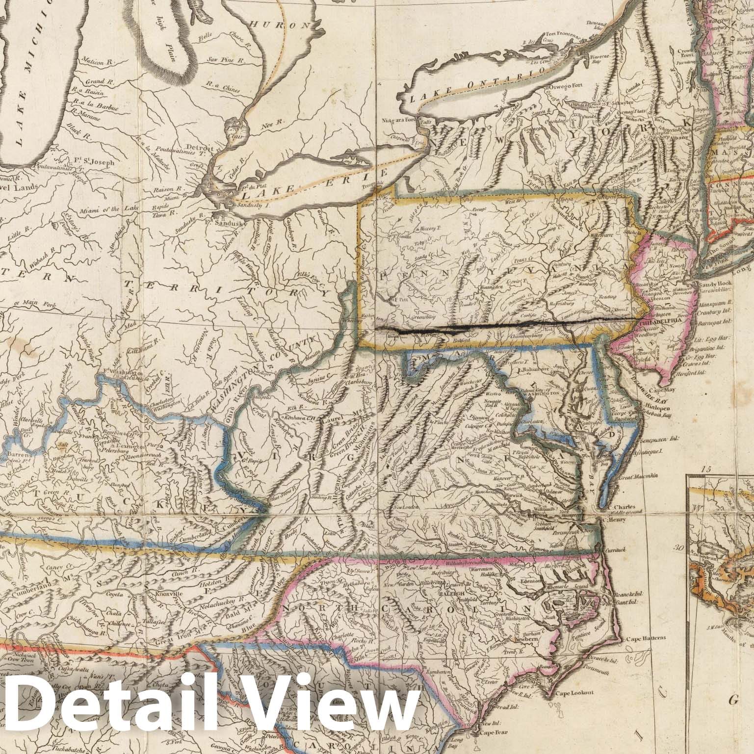 Historic Map - World Atlas - 1811 Map of The United States. - Vintage Wall Art