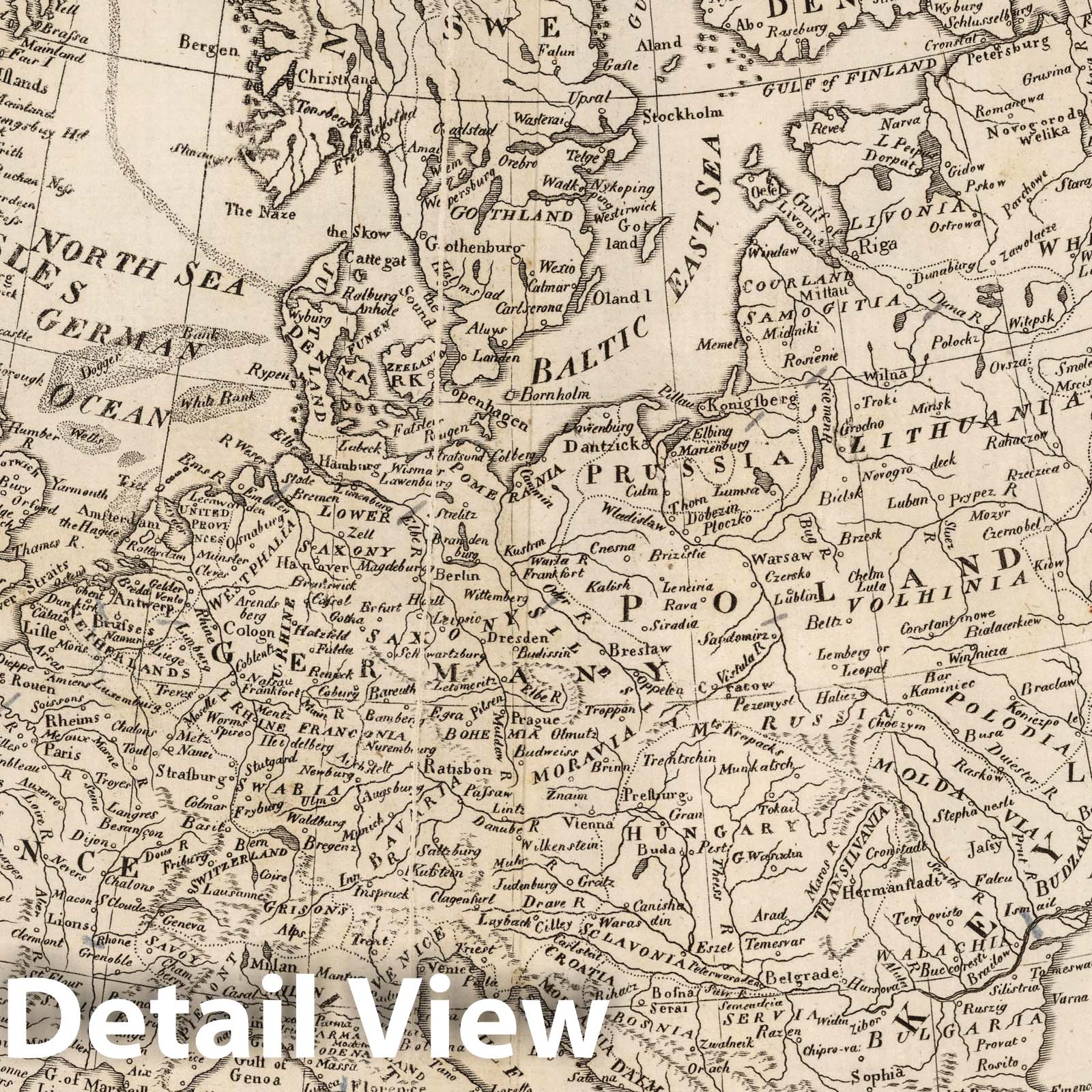 Historic Map : 1795 Accurate Map of Europe. - Vintage Wall Art