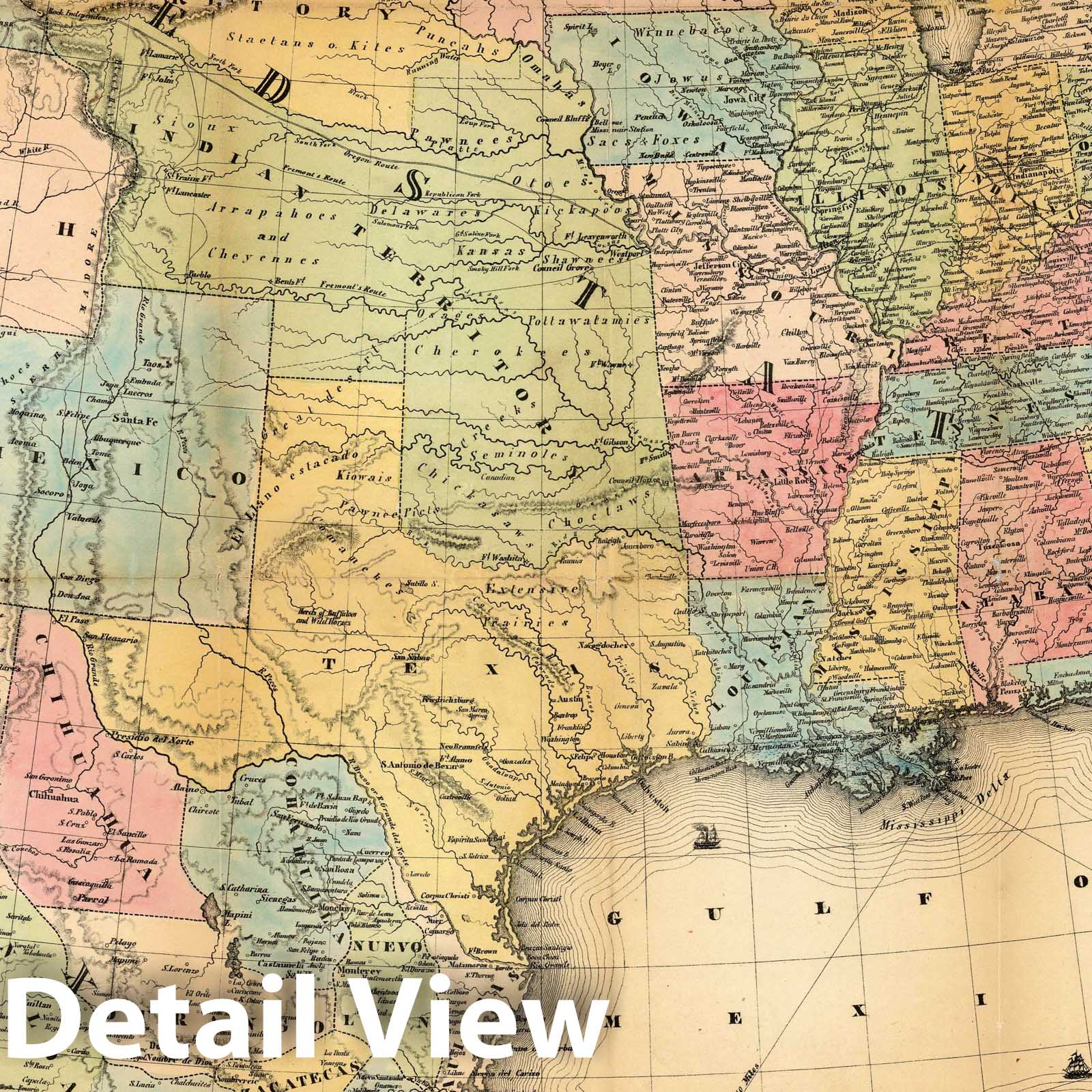 Historic Map : 1854 Map of The United States of America, The British Provinces, Mexico - Vintage Wall Art