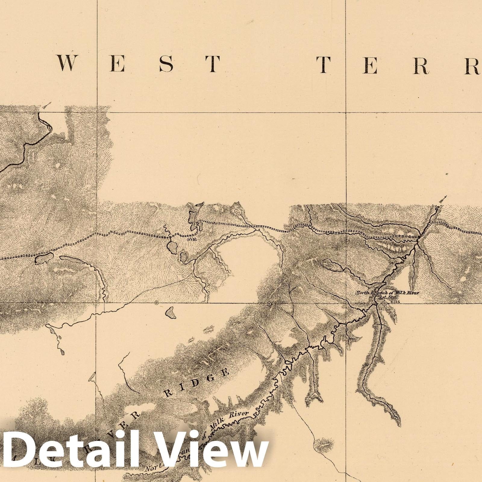 Historic Map : Exploration Book - 1878 Joint Map No. XXIII. United States Northern Boundary Commission. (Canadian Border). - Vintage Wall Art