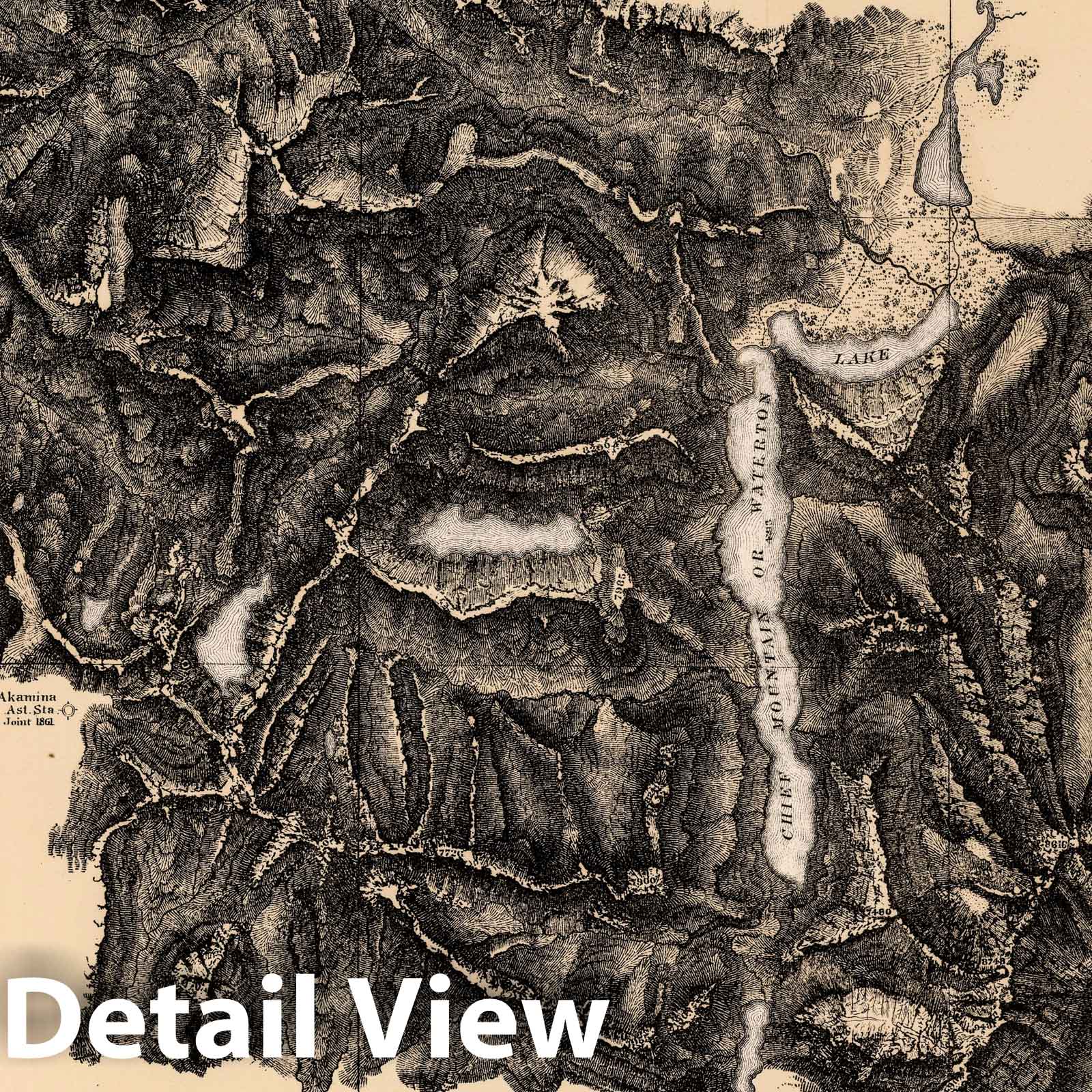 Historic Map : Exploration Book - 1878 Joint Map No. XXIV. United States Northern Boundary Commission. (Canadian Border). - Vintage Wall Art