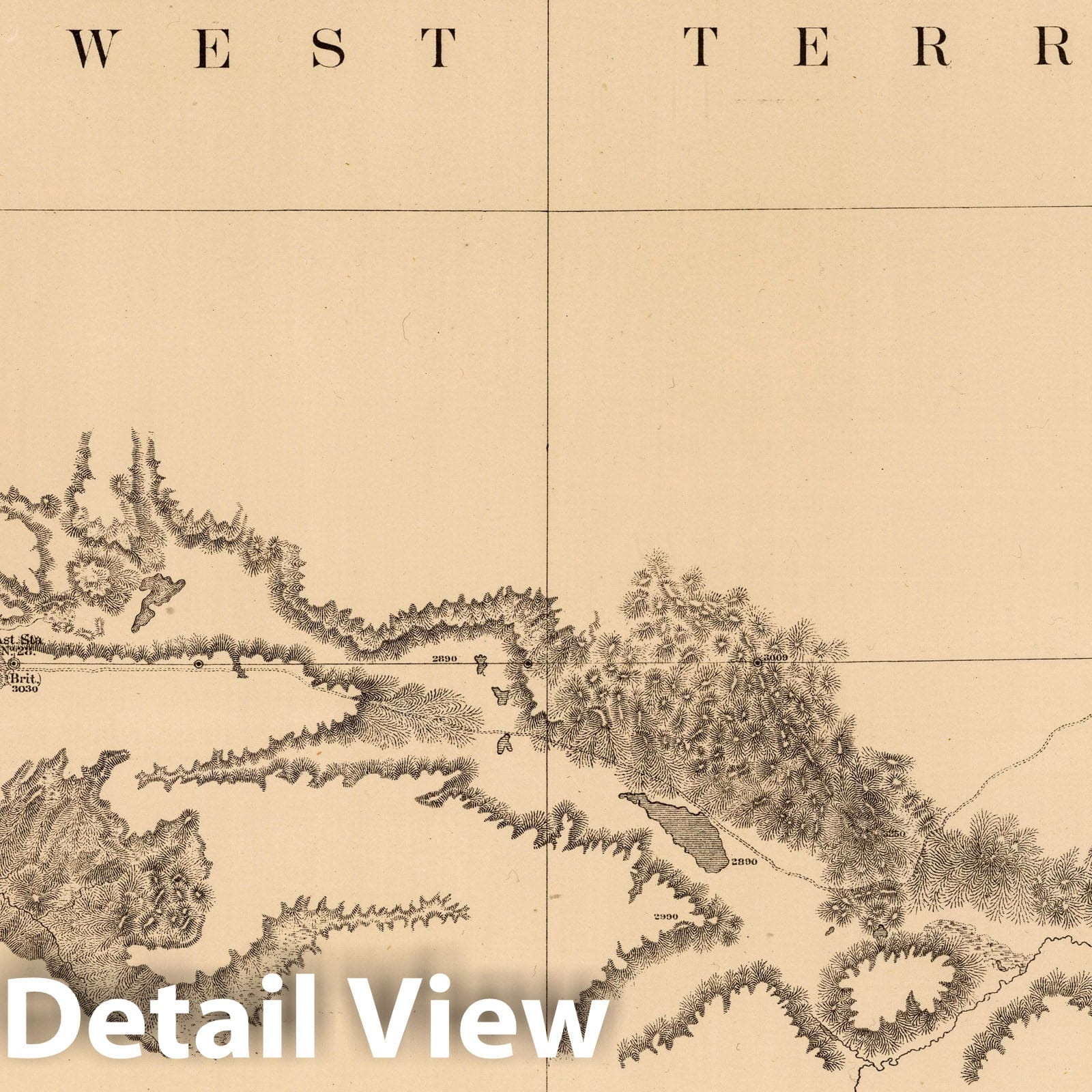 Historic Map : Exploration Book - 1878 Joint Map No. XVIII. United States Northern Boundary Commission. (Canadian Border). - Vintage Wall Art