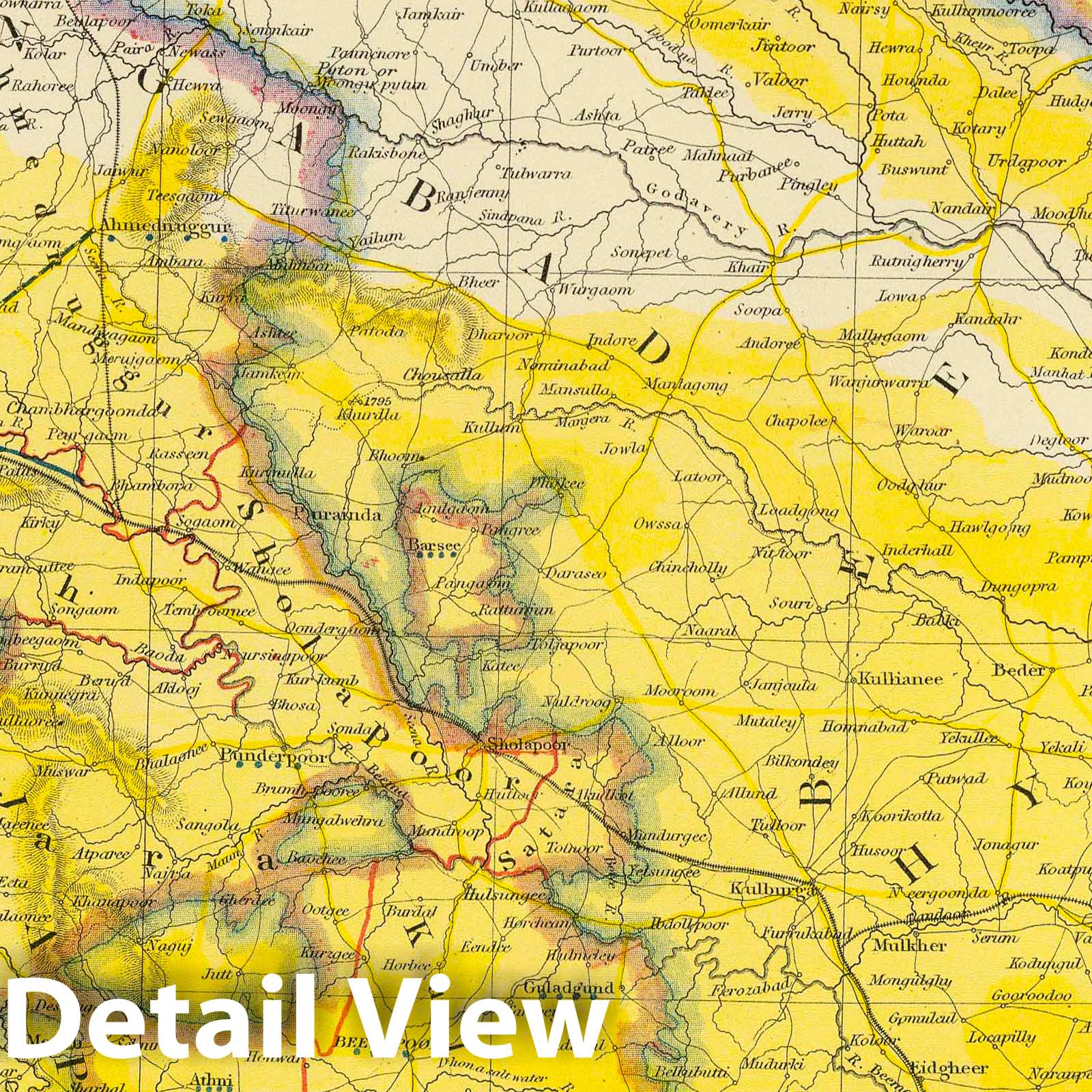 Historic Map : 1883 India 3. - Vintage Wall Art