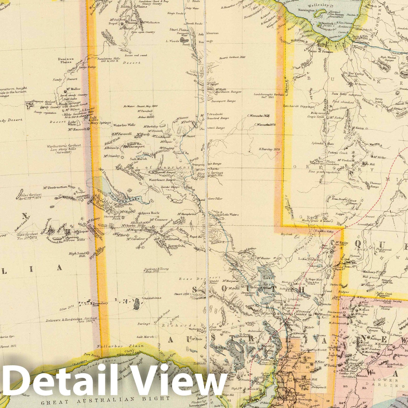 Historic Wall Map : 1883 Australia. - Vintage Wall Art