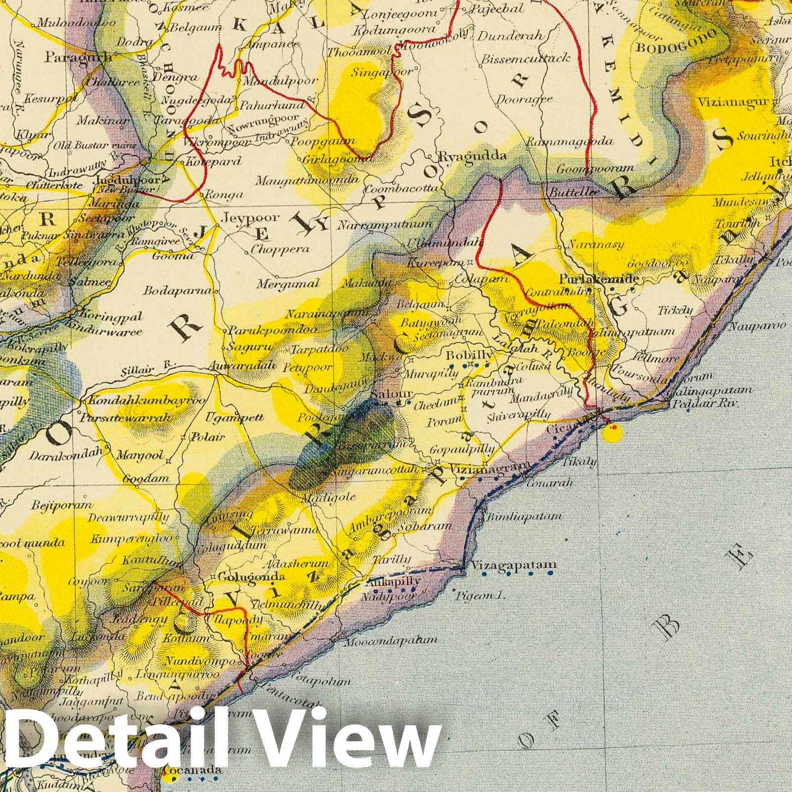 Historic Map : 1883 India 4. - Vintage Wall Art