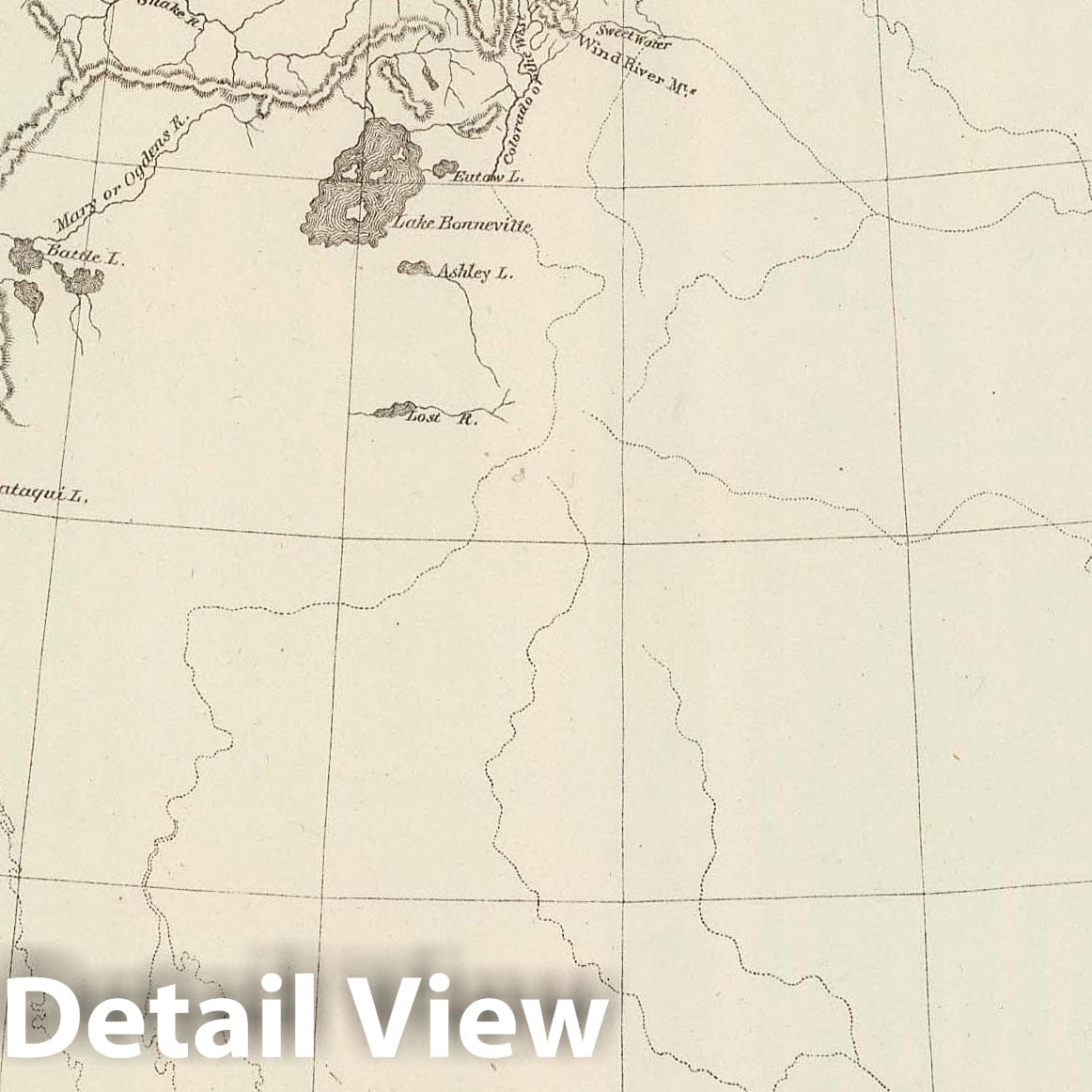 Historic Map : Exploration Book - 1861 Reduced Section, Territory west of Rocky Mountains, 1837. - Vintage Wall Art