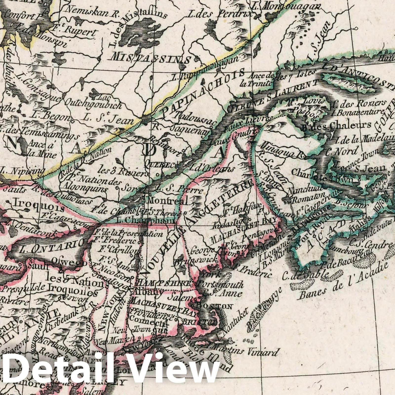 Historic Map : United States, , North America Les Etats UNIS de l'Amerique septentrionale , Vintage Wall Art