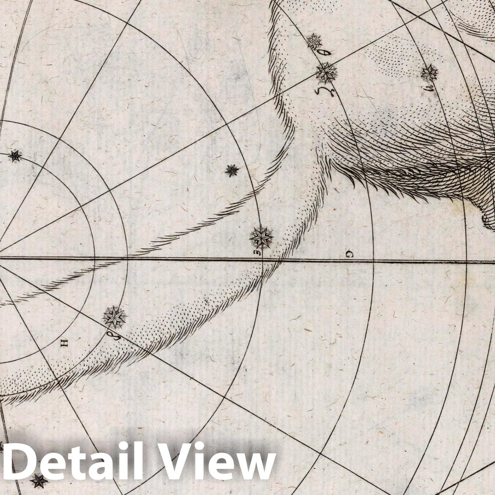 Historic Map : Constellation: Ursa Minor, Small Bear, 1655 Celestial Atlas - Vintage Wall Art