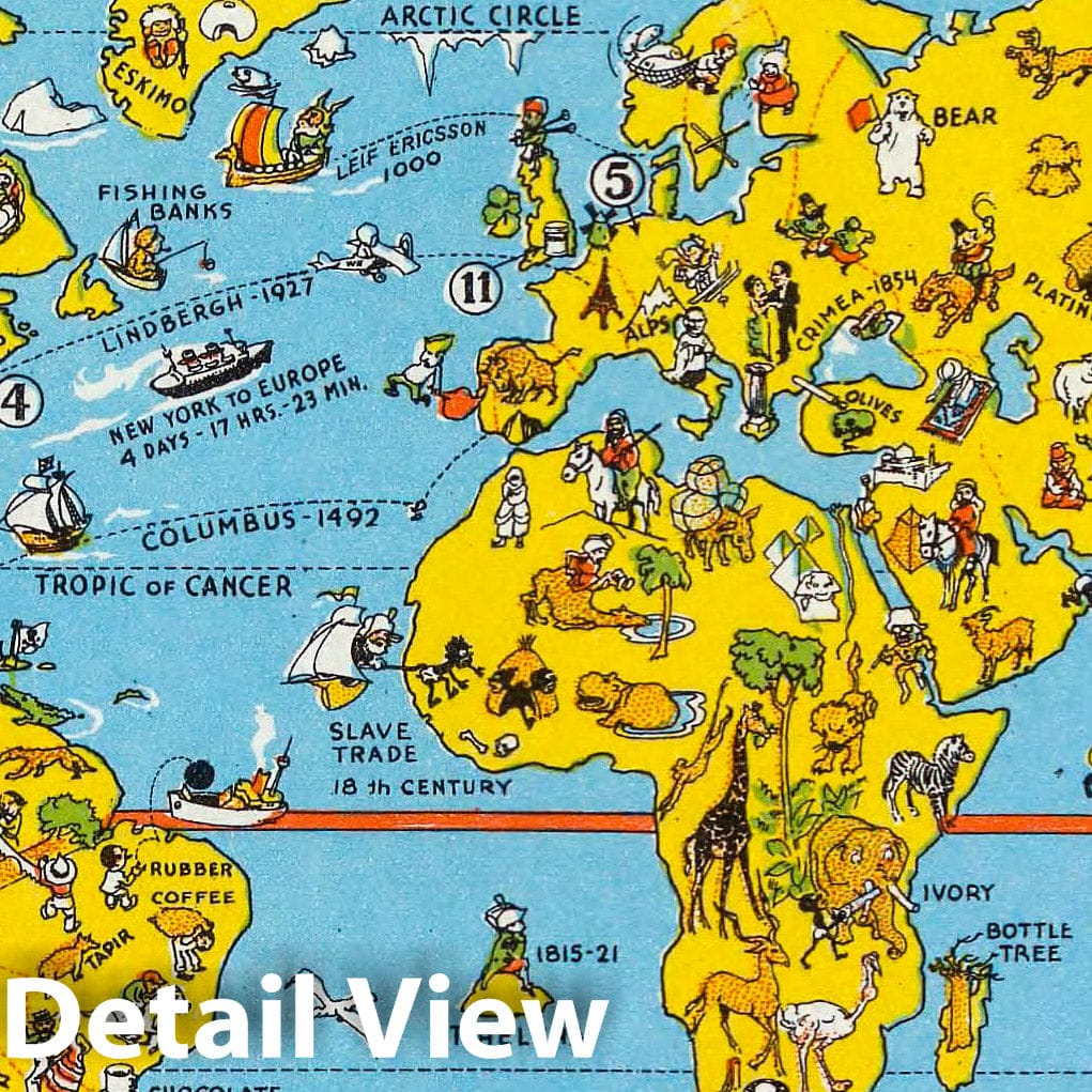 Historic Wall Map : 1938 Advertisement - Pictorial Blotter - Vintage Wall Art