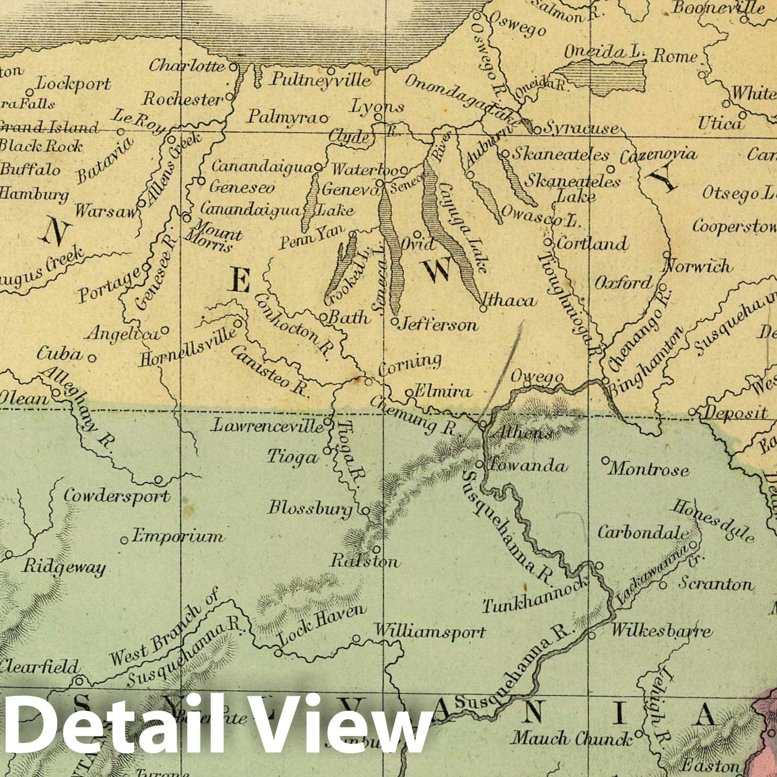 Historic Map : Northern or Middle States. Designed to accompany Cornell's High School Geography, 1864 Atlas - Vintage Wall Art