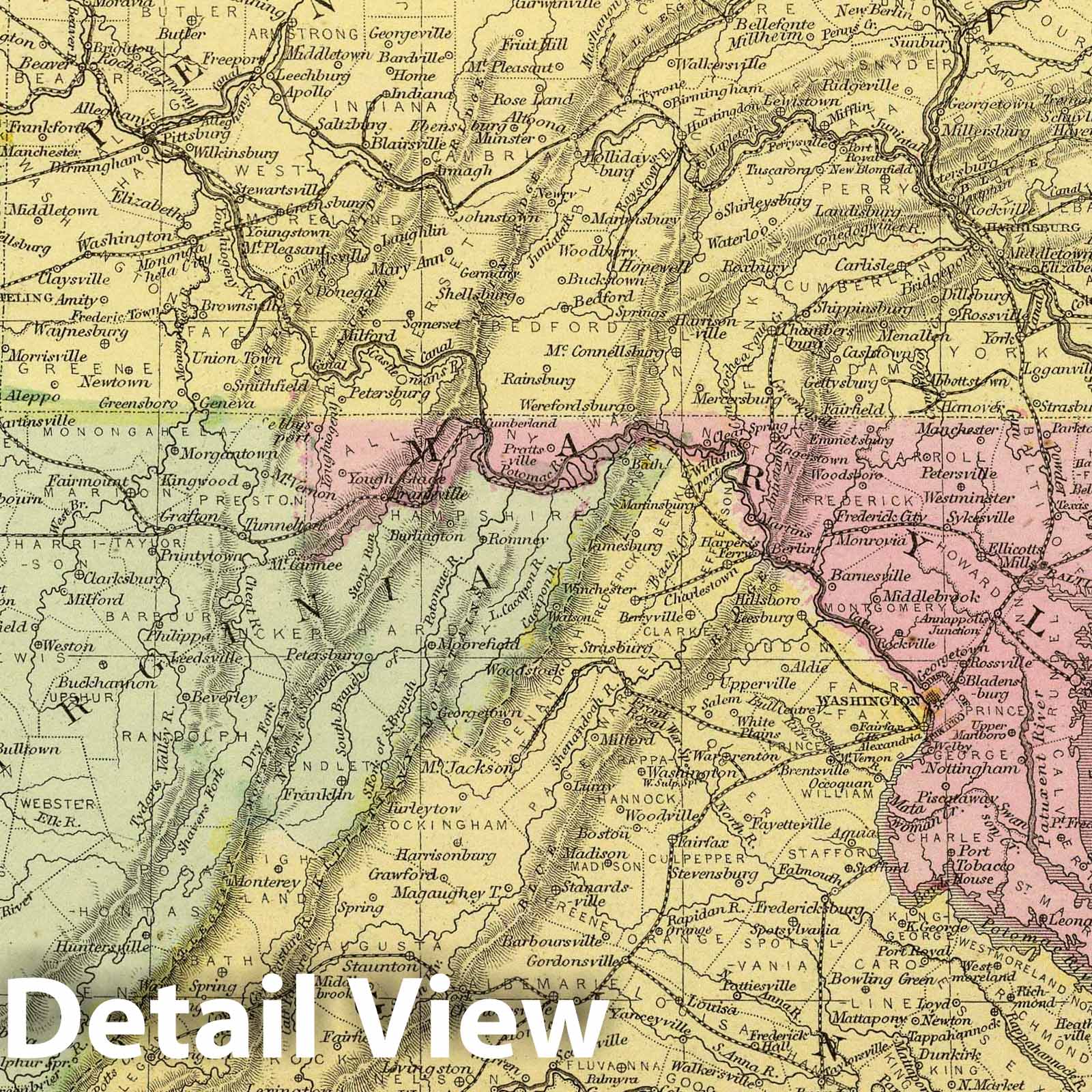 Historic Map : Eastern Division of The United States. Designed to accompany Cornell's High School Geography. Drawn by E. Wells, N.Y, 1864 Atlas - Vintage Wall Art