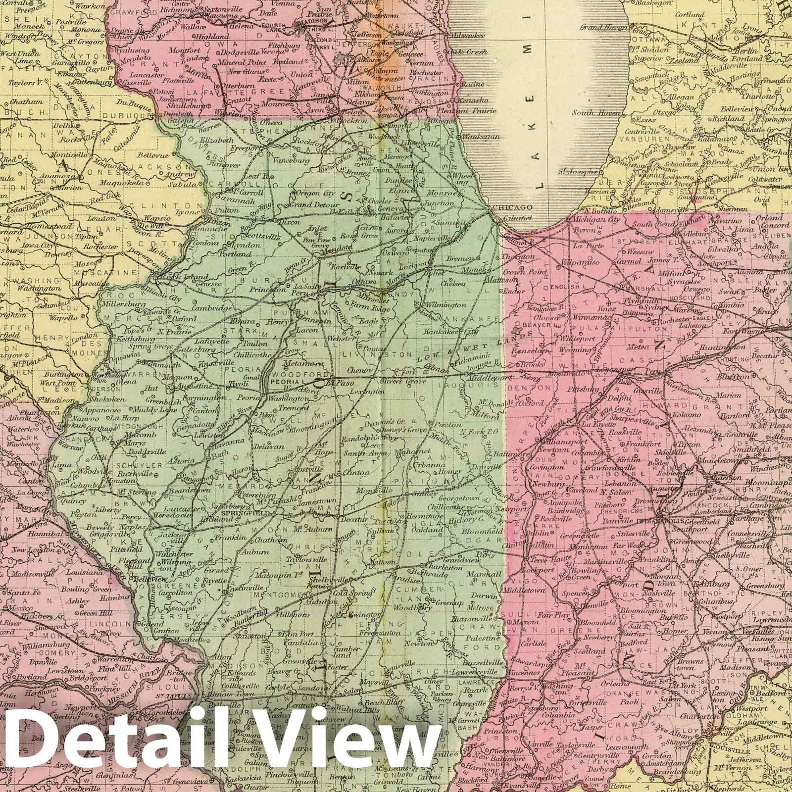 Historic Map : U.S. Mid West, Western Division of The United States. Drawn by E. Wells, N.Y, 1864 Atlas , Vintage Wall Art