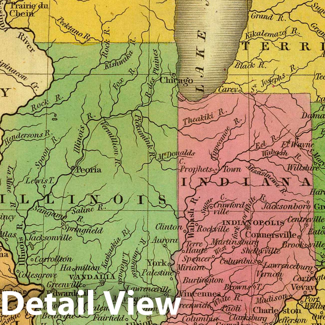 Historic Map : Western States, Territories, 1830 Atlas - Vintage Wall Art