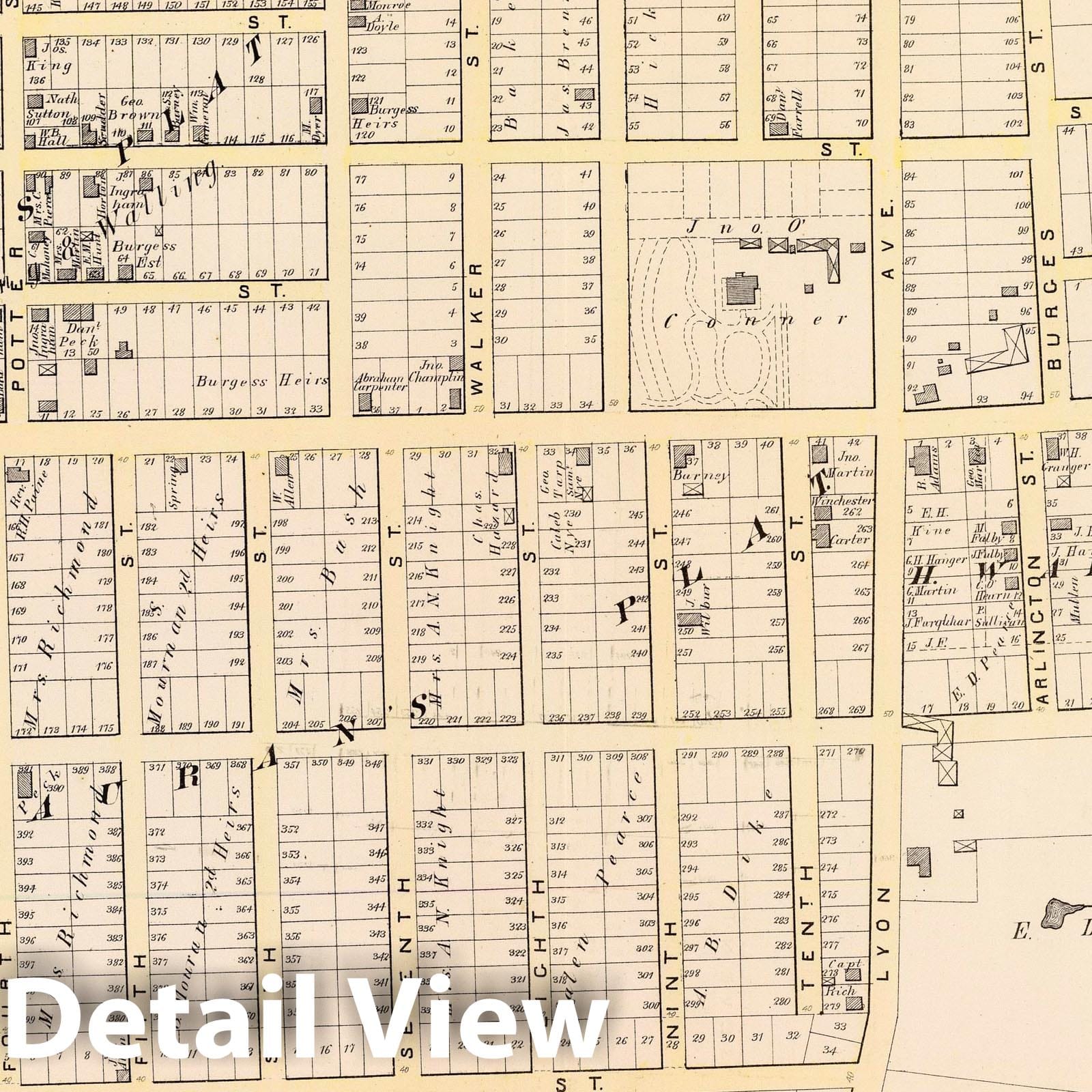 Historic Map : East Providence (R.I.), Rhode Island, Part of East Providence. Vol. 1, Plate V. , Vintage Wall Art