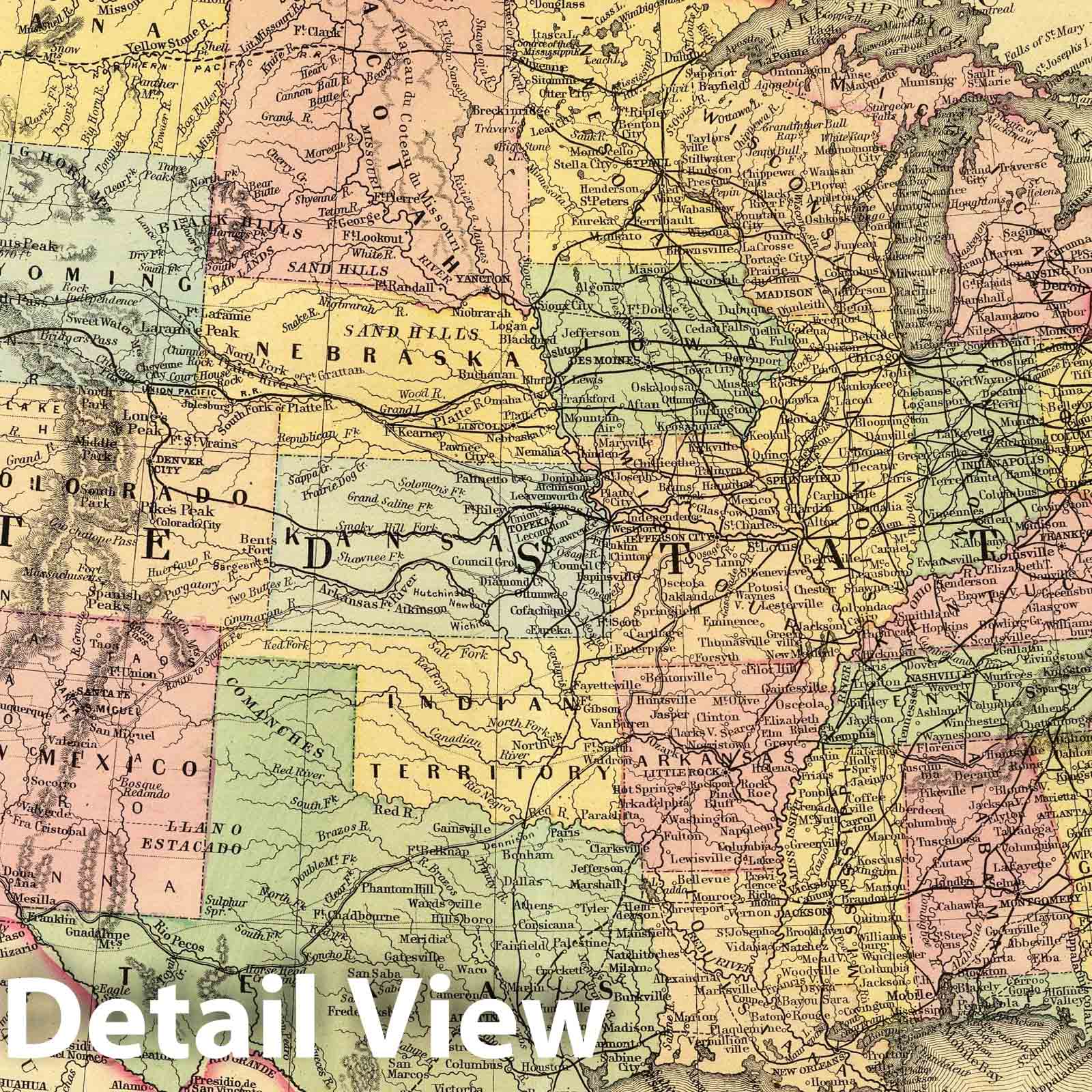 Historic Map : 1873 Map of the United States, and territories. Together with Canada &c. (with) Island of Newfoundland. Constructed & engraved by W. Williams