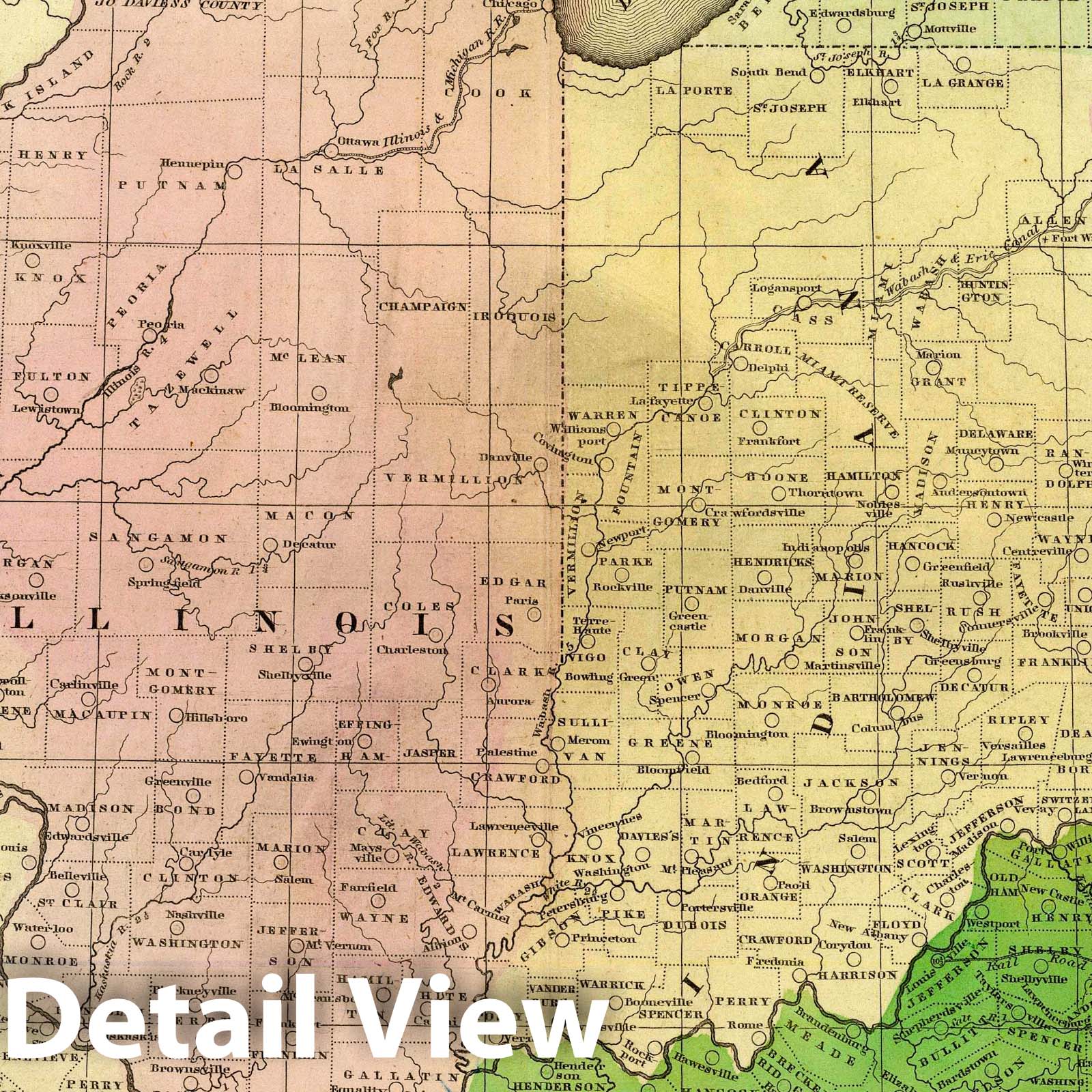 Historic Map : 1837 School Atlas - Western States. Entered According to act of Congress. (1837) - Vintage Wall Art