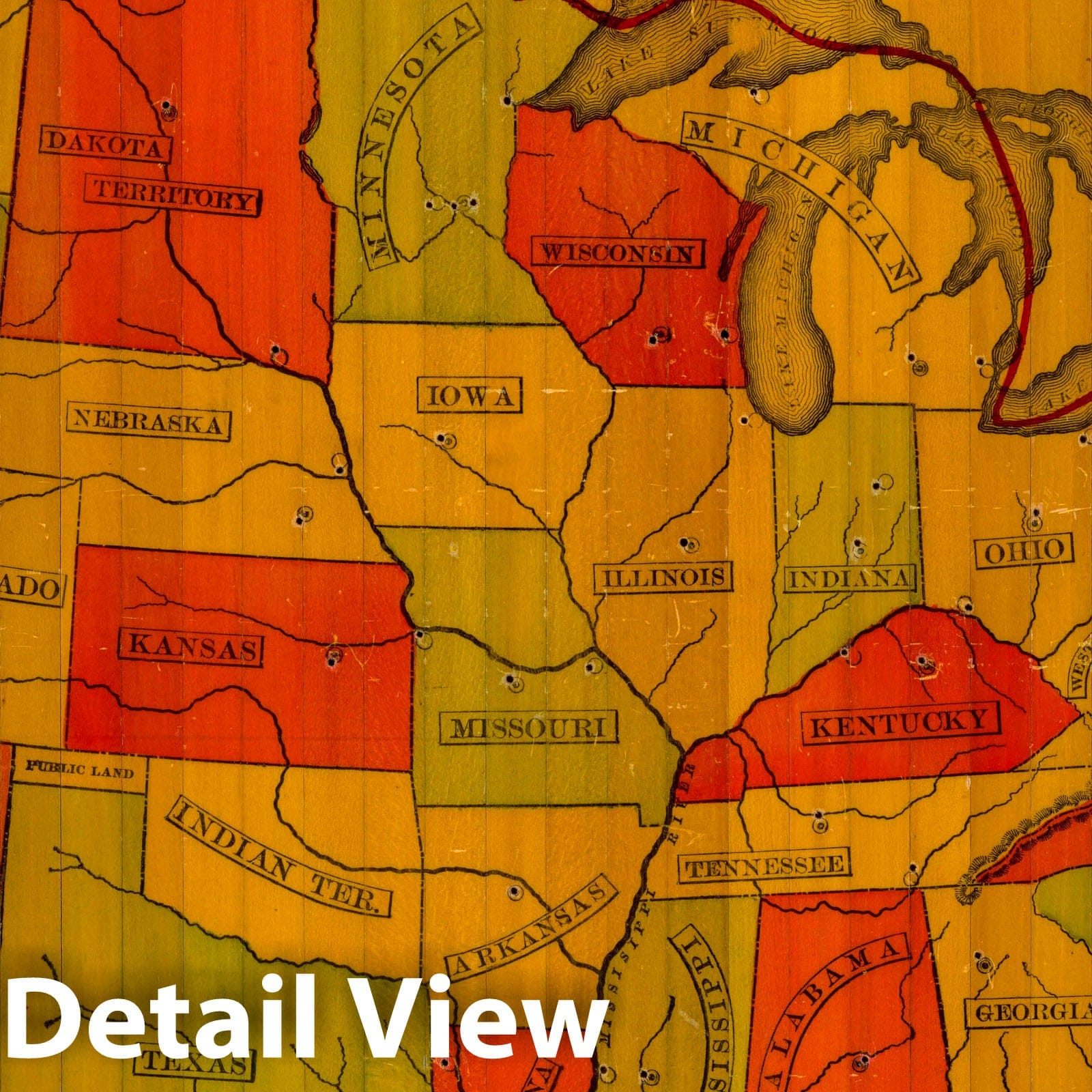 Historic Map : 1885 Game - Norris' Cyclopaedic Map of The United States of America. - Vintage Wall Art