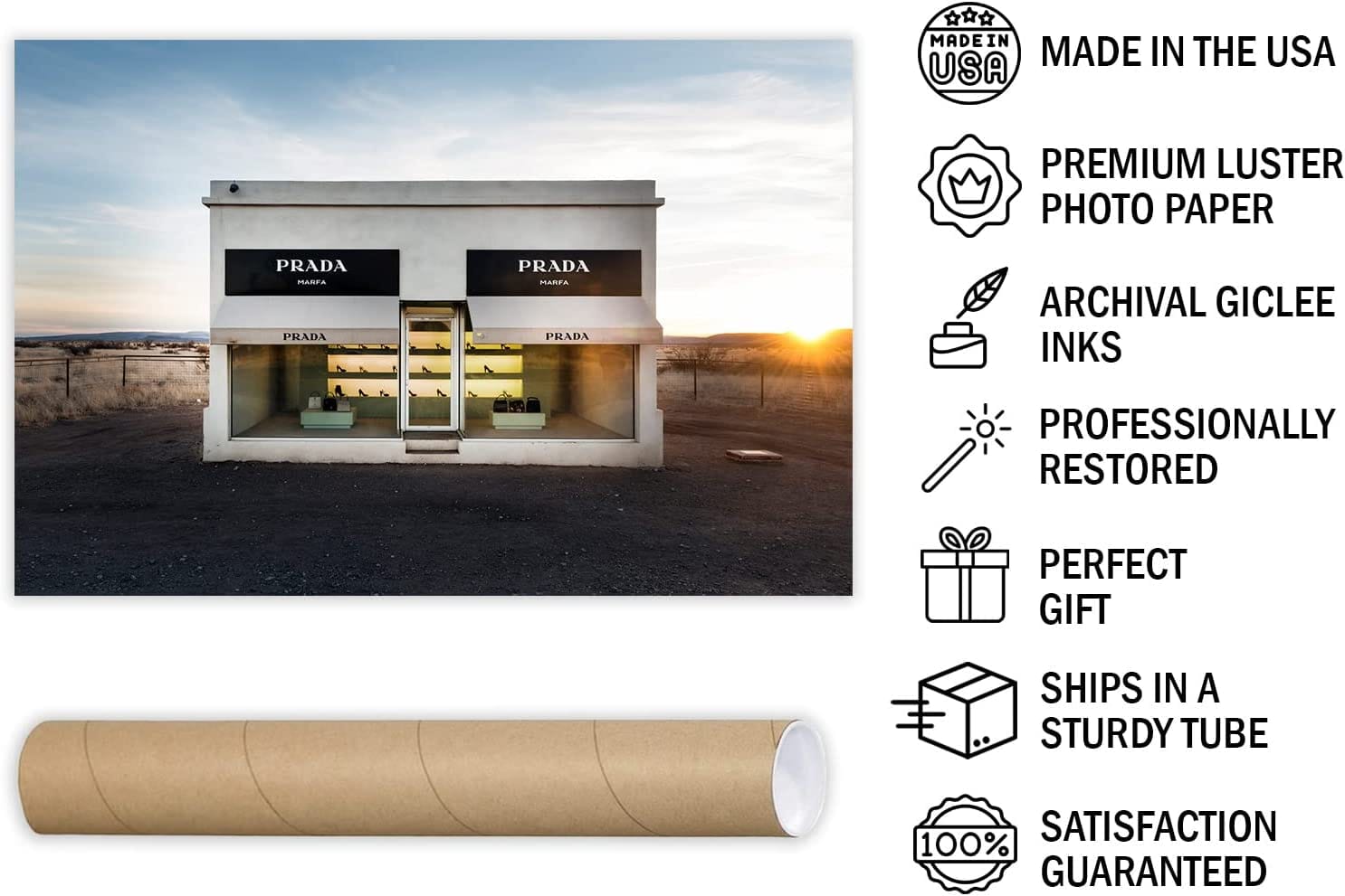 Photo Print - Prada Marfa, Valentine, TX - A Permanently Installed Sculpture by Artists Elmgreen and Dragset