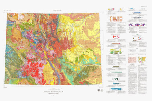 Geologic map of Colorado, 1979, With Legend