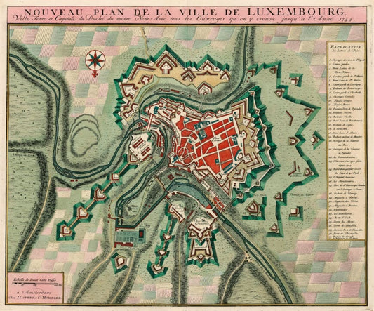 Nouveau Plan De La Ville De Luxembourg - Digital Download