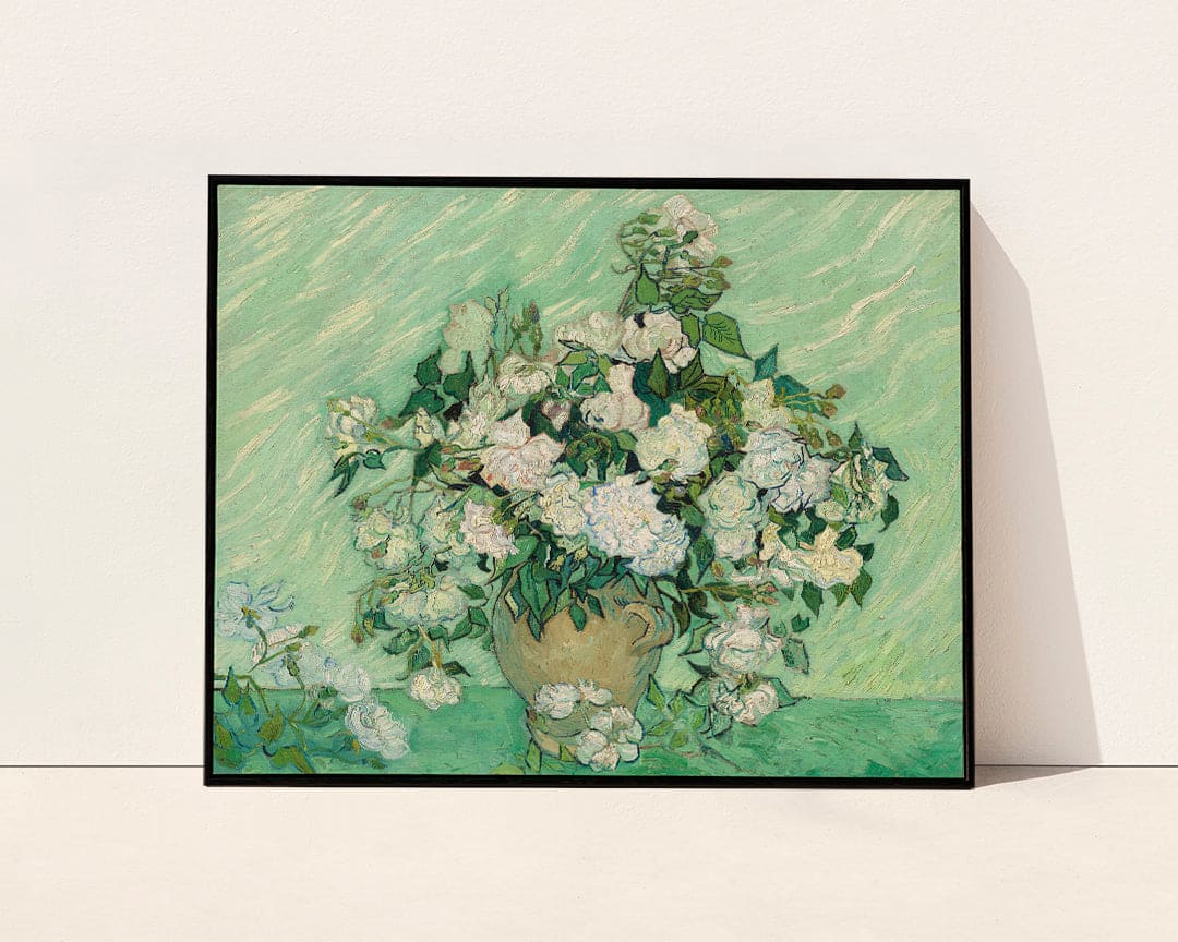 Art Print : Vincent Van Gogh, Roses, 1890 - Vintage Wall Art