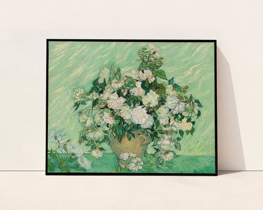 Art Print : Vincent Van Gogh, Roses, 1890 - Vintage Wall Art