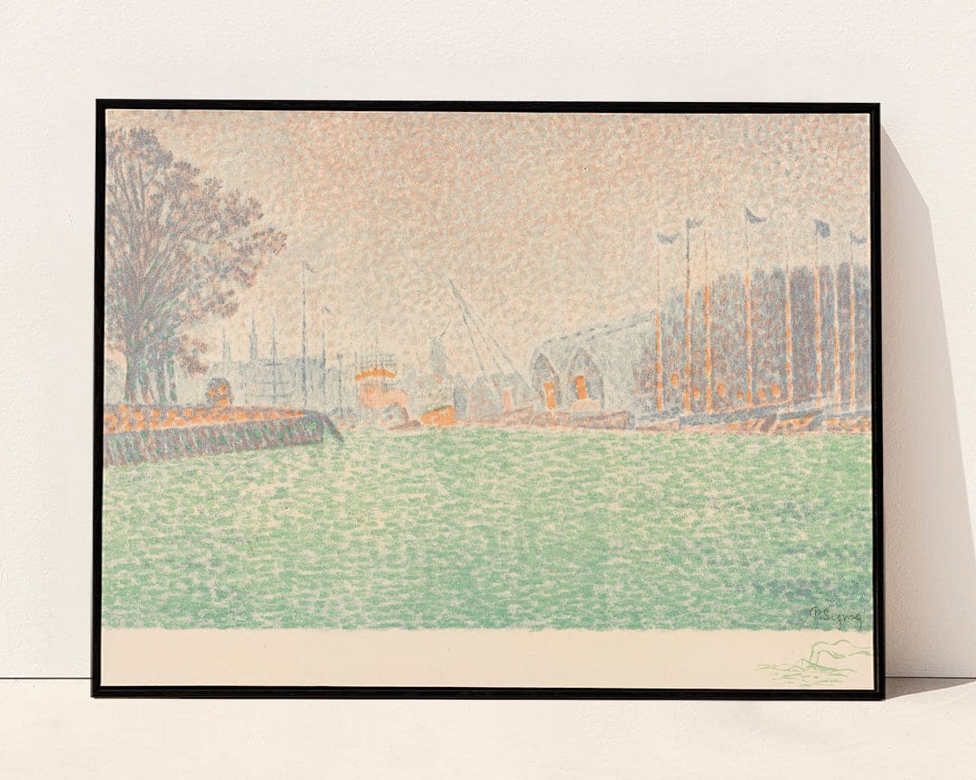 Art Print : Paul Signac, at Flushing (A Flessingue), 1895 - Vintage Wall Art