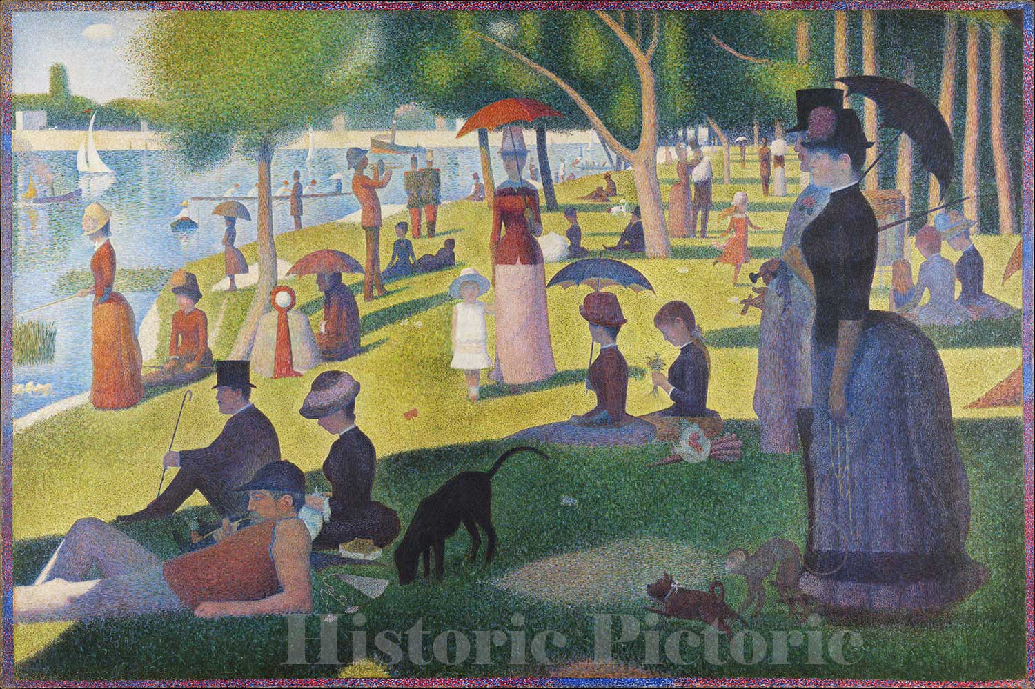 Art Print : Georges Seurat, A Sunday on La Grande Jatte - 1884 - Vintage Wall Decor :